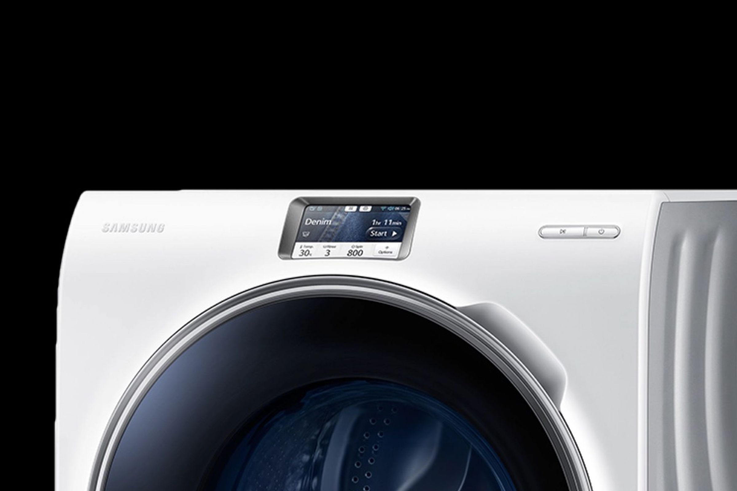 a washing machine with a touchscreen