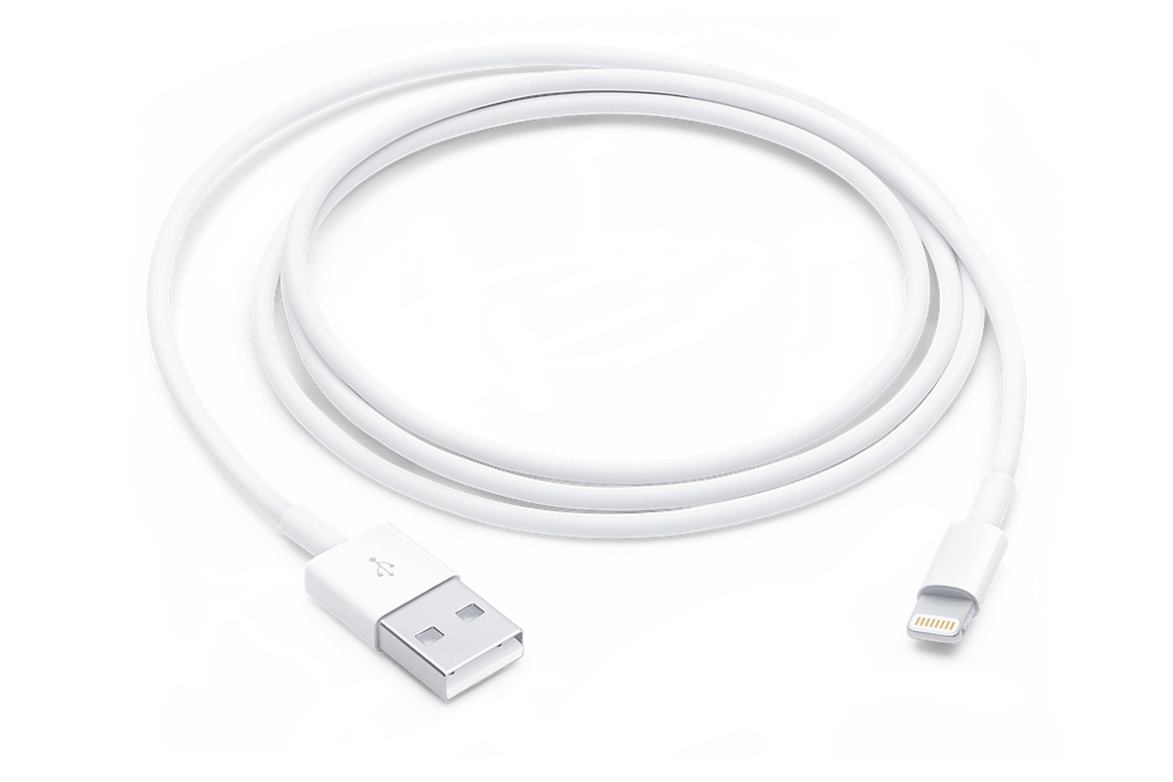 A Lightning to USB-A cable.