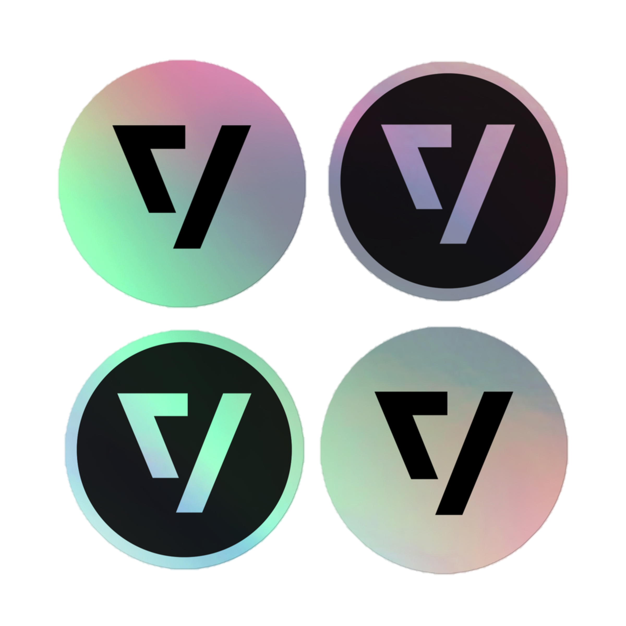 4 of The Verge holographic stickers