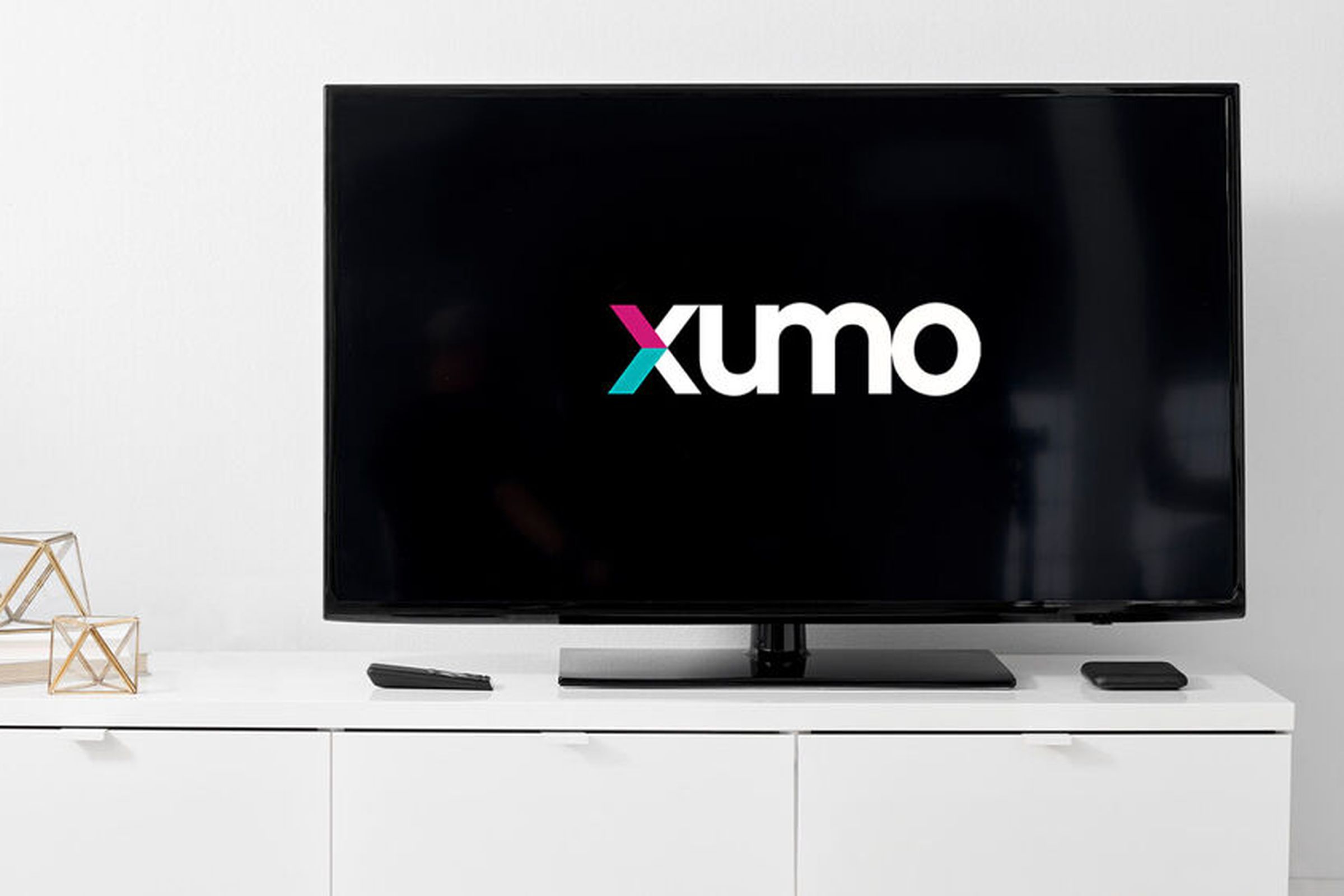 Xumo’s logo on a TV