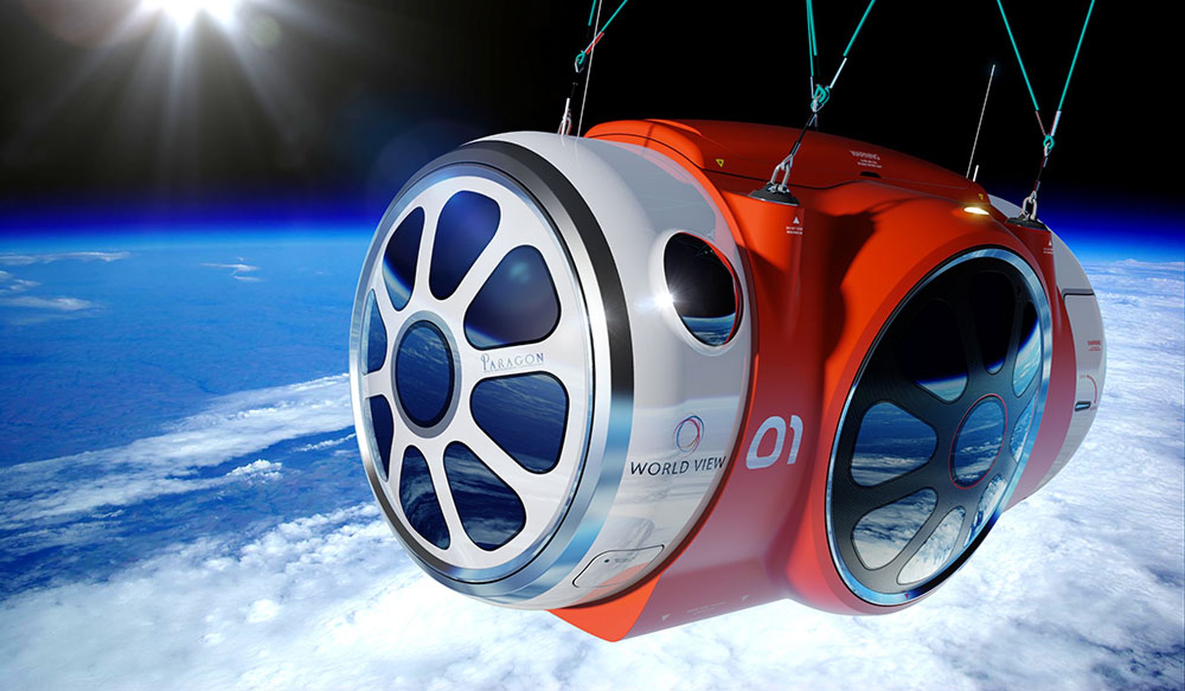 A rendering of World View’s capsule.
