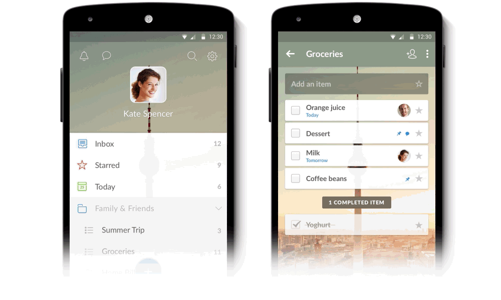 Wunderlist for Android 5.0
