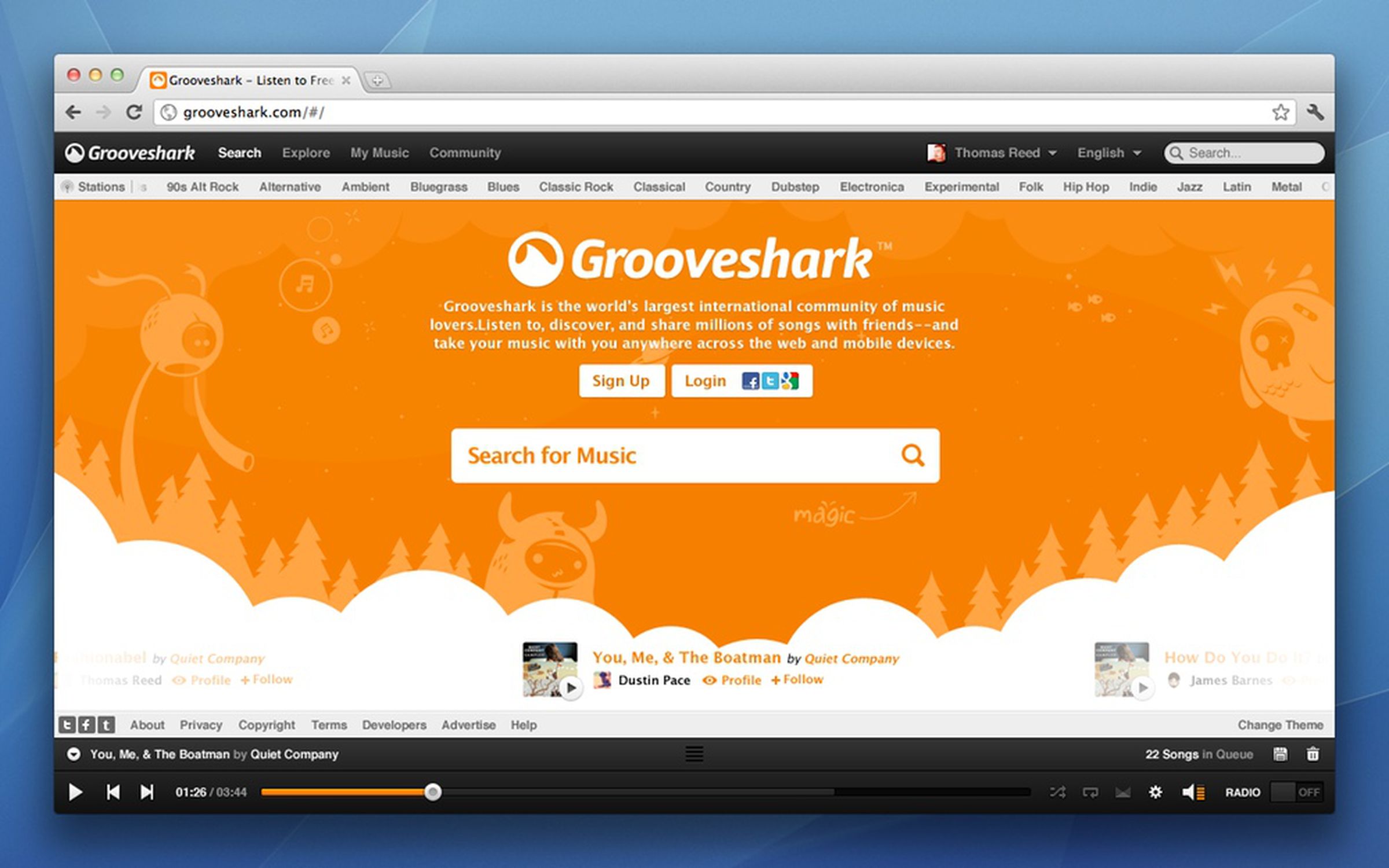 Grooveshark redesign