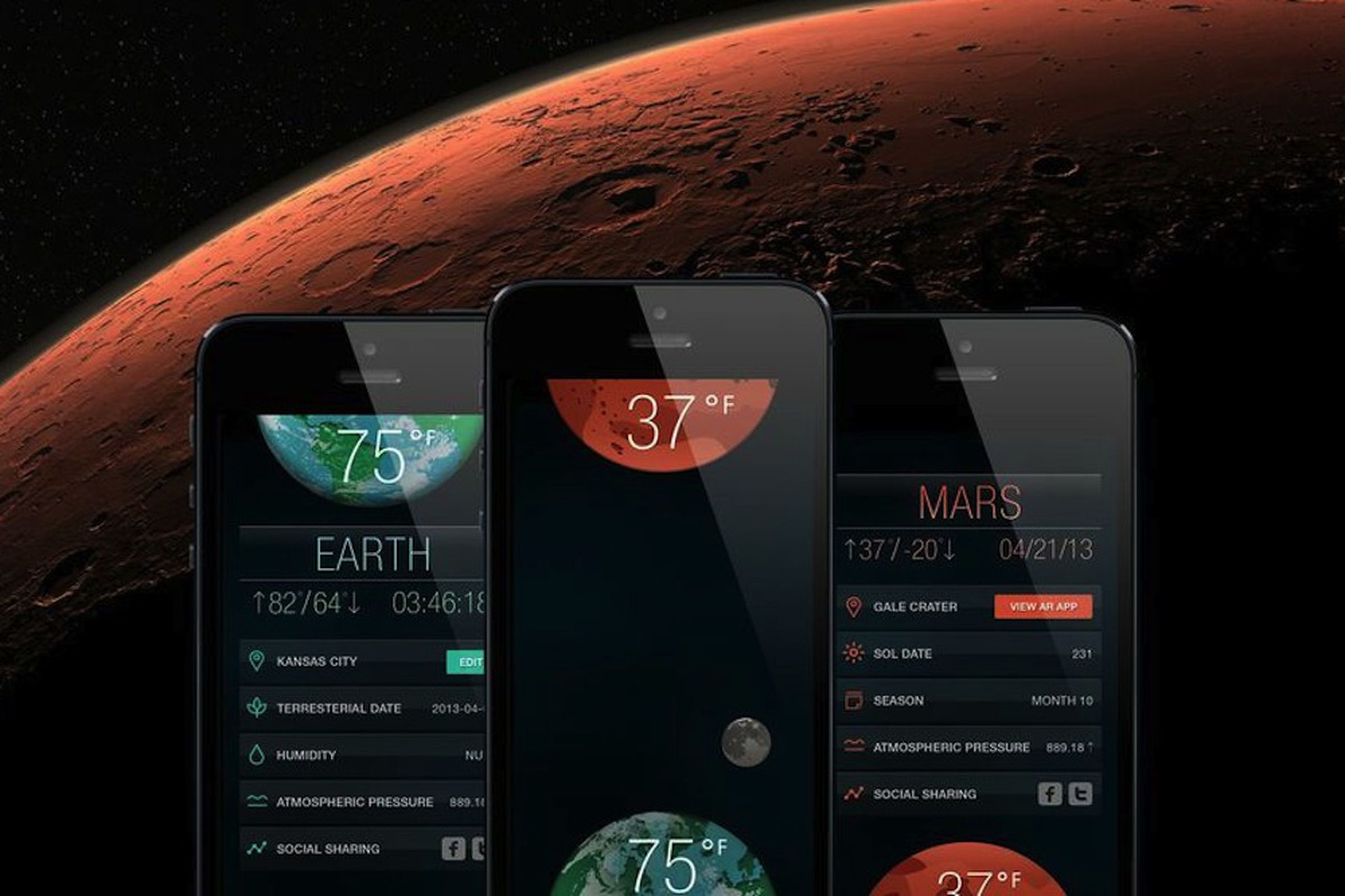 Sol app interplanetary weather (Credit: Ingenology)