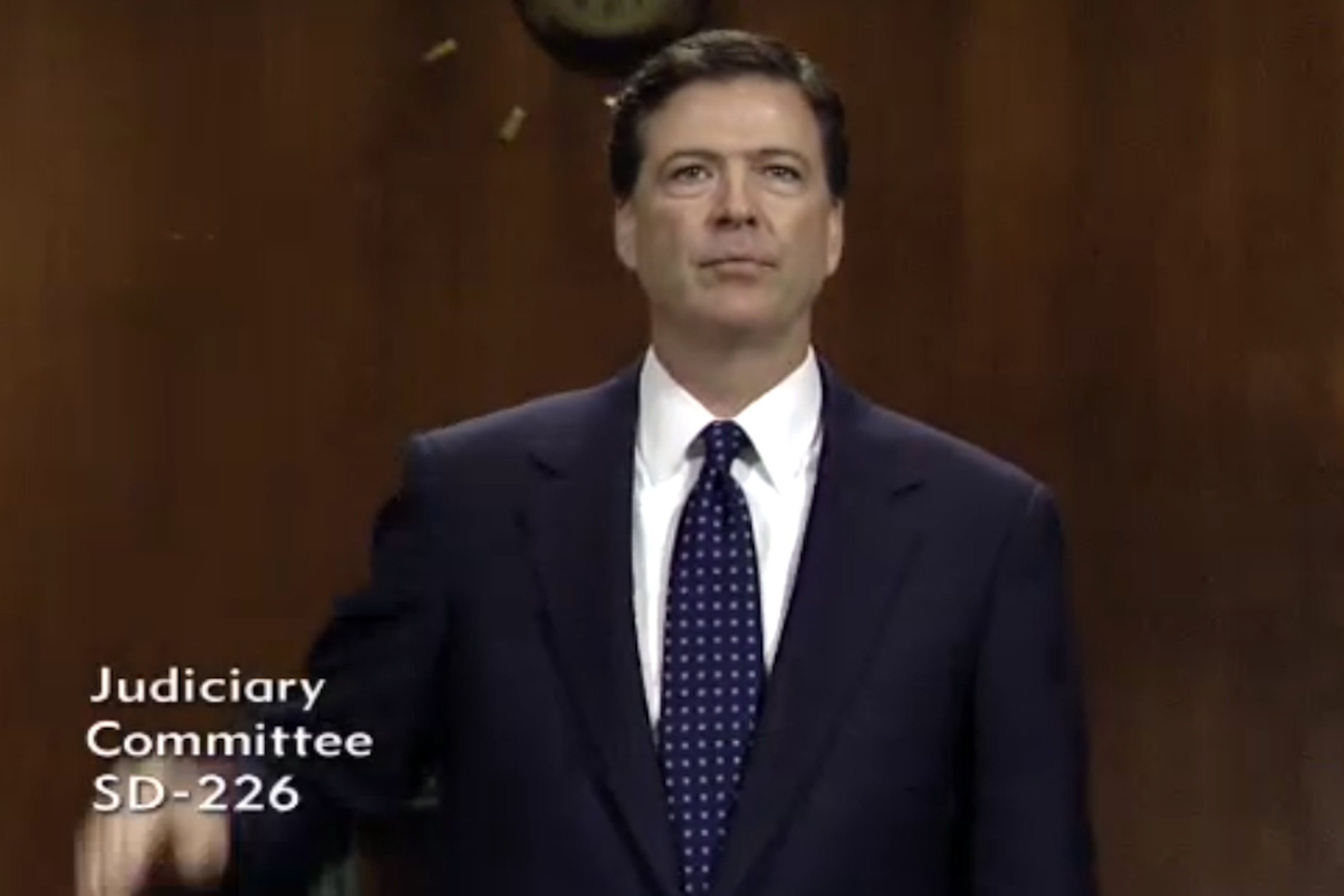 FBI director nominee James Comey (Credit: Senate Judiciary Committee hearing)