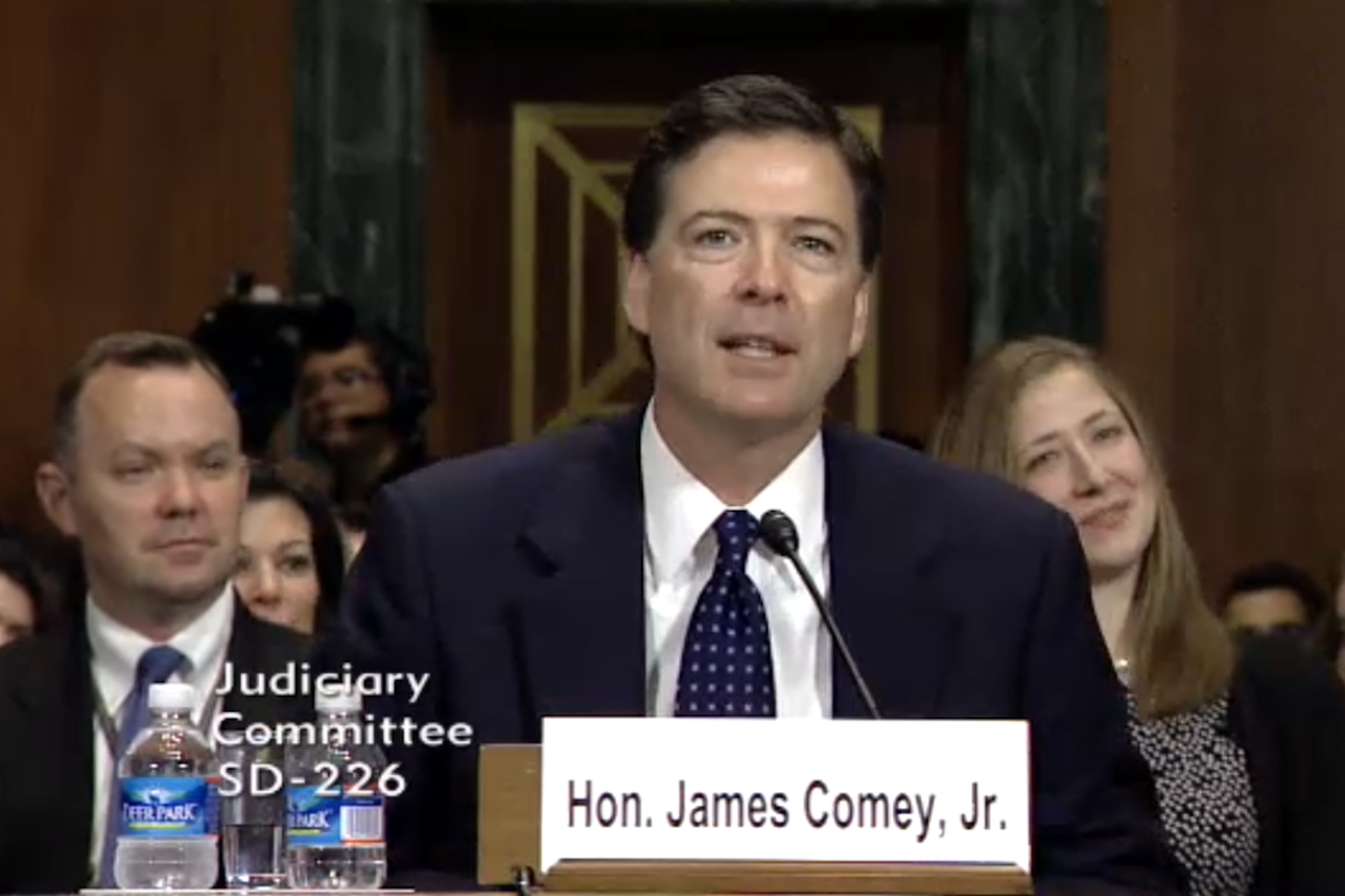 FBI dir nominee James Comey testifies (Credit: Senate Judiciary Committee)
