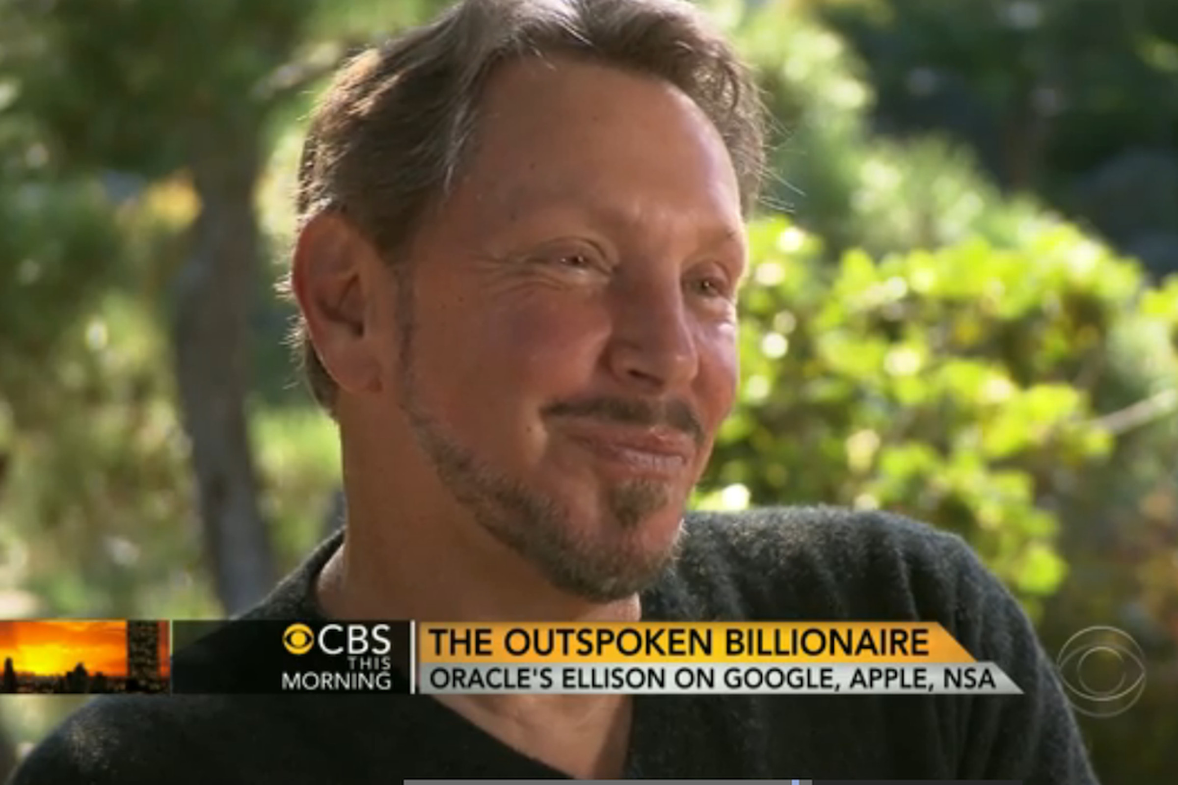 Oracle CEO Larry Ellison on CBS This Morning (Credit: CBS)