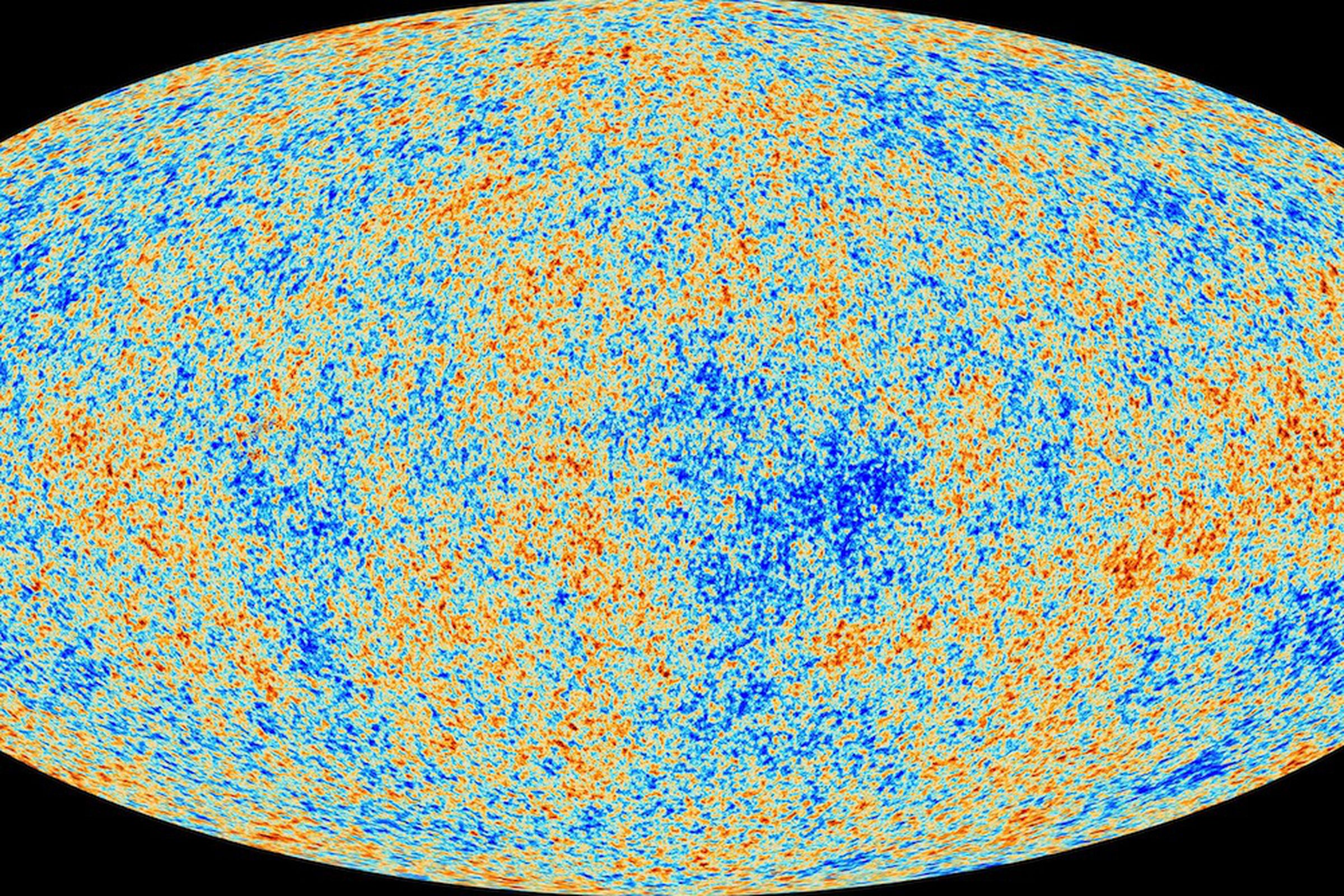 Map of universe light 380,000 years after the Big Bang, captured by the European Space Agency's Planck spacecraft. 
