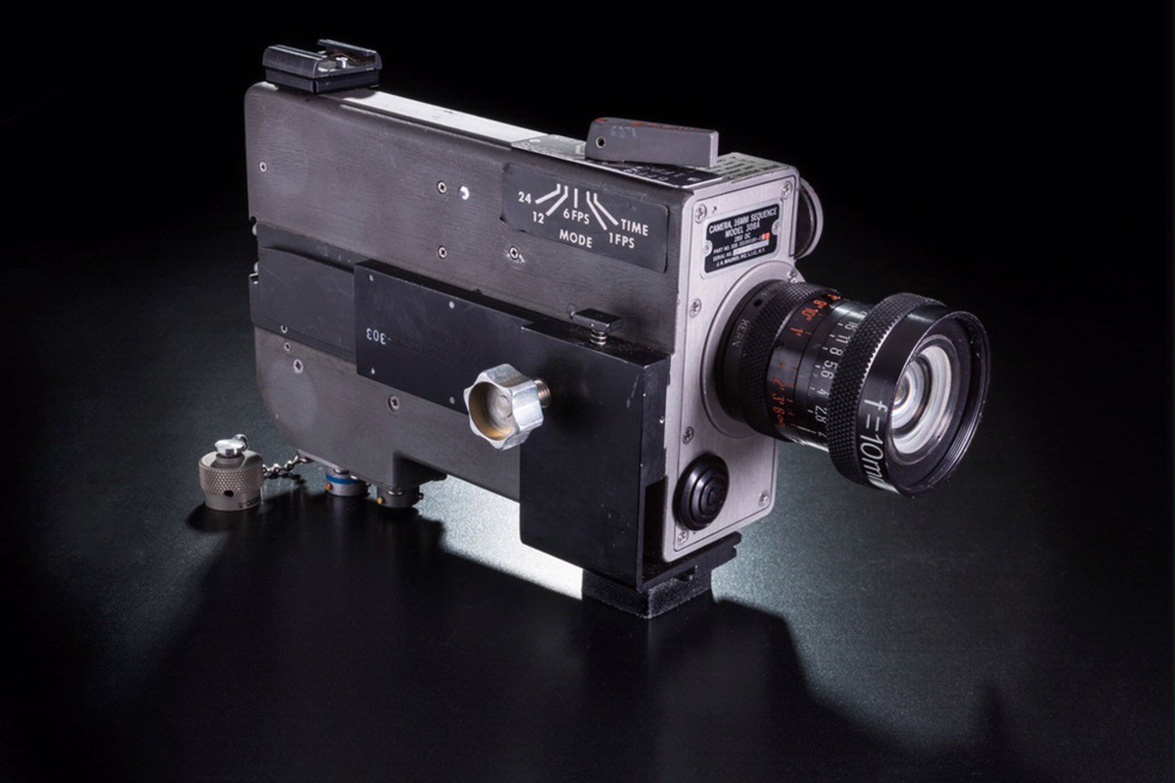 A never-before-seen 16mm Data Acquisition Camera used on the Apollo 11 missions.
