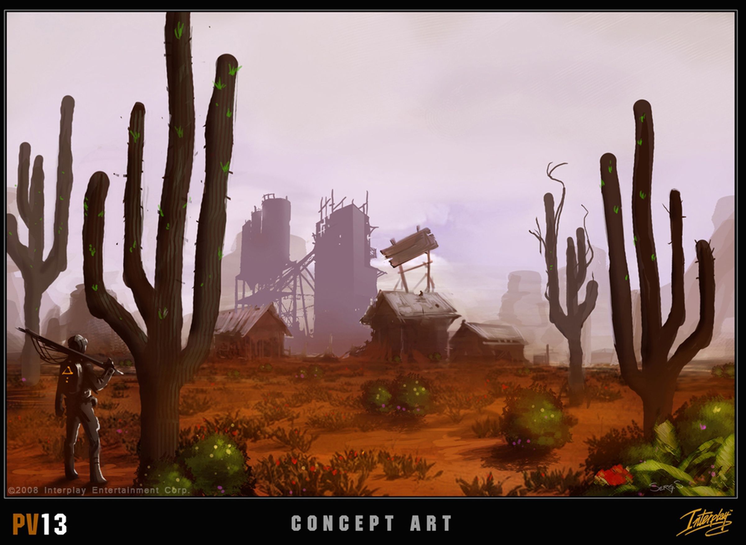 Project V13 concept art, desert landscape