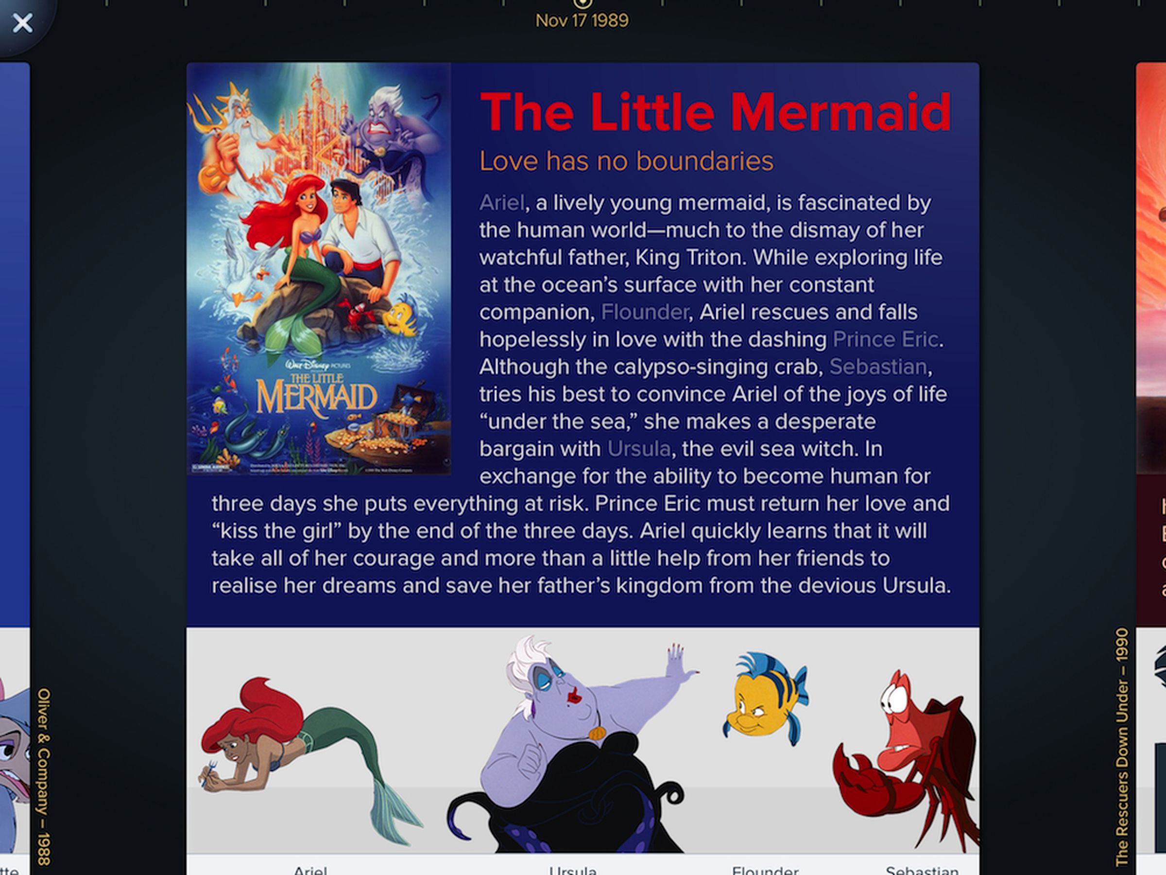 Disney Animated app press screenshots