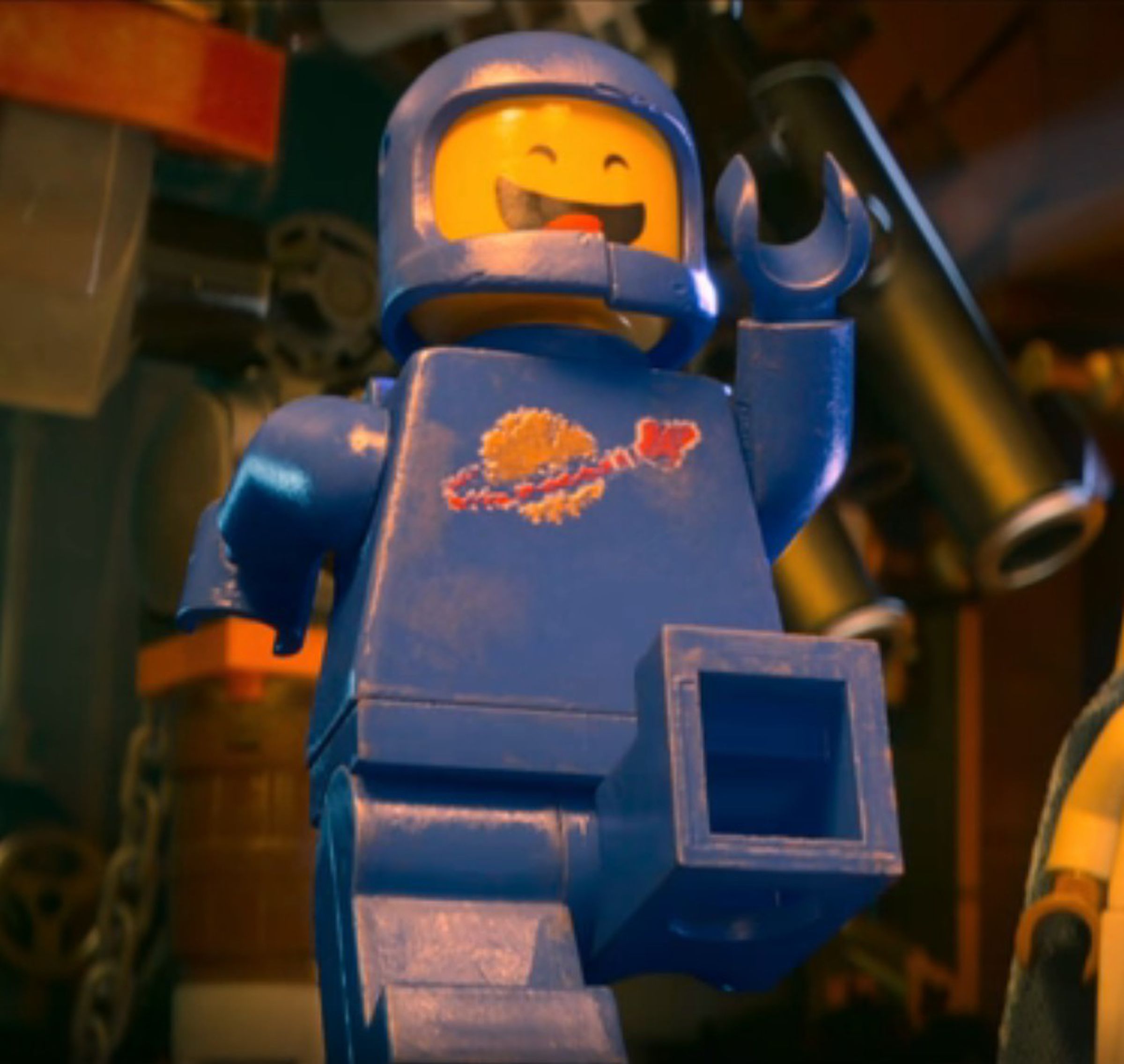 Benny, the astronaut from The Lego Movie, with his stereotypical broken helmet.