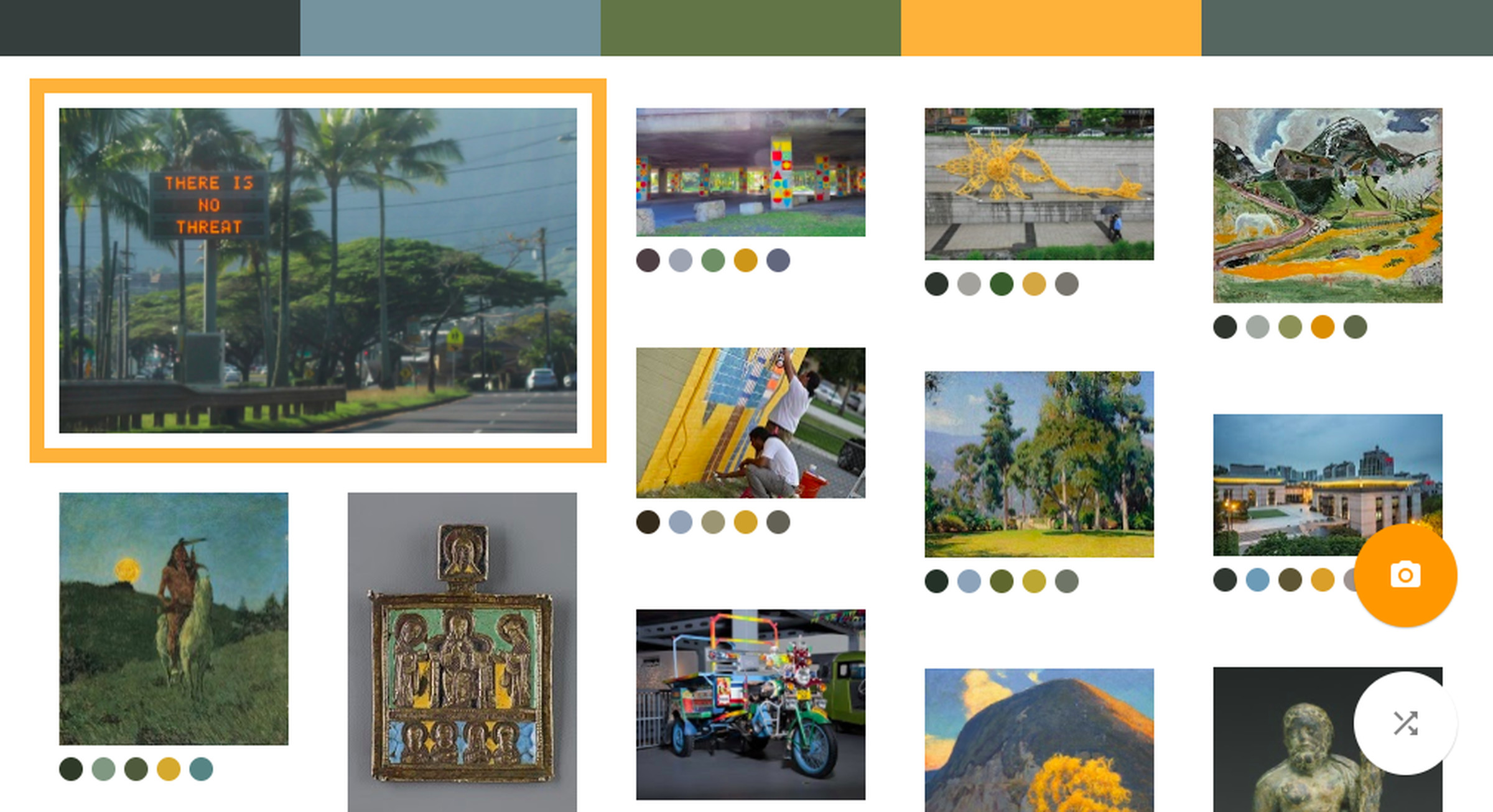 Art Palette lets you match the colors in photos you upload to those of famous artworks.