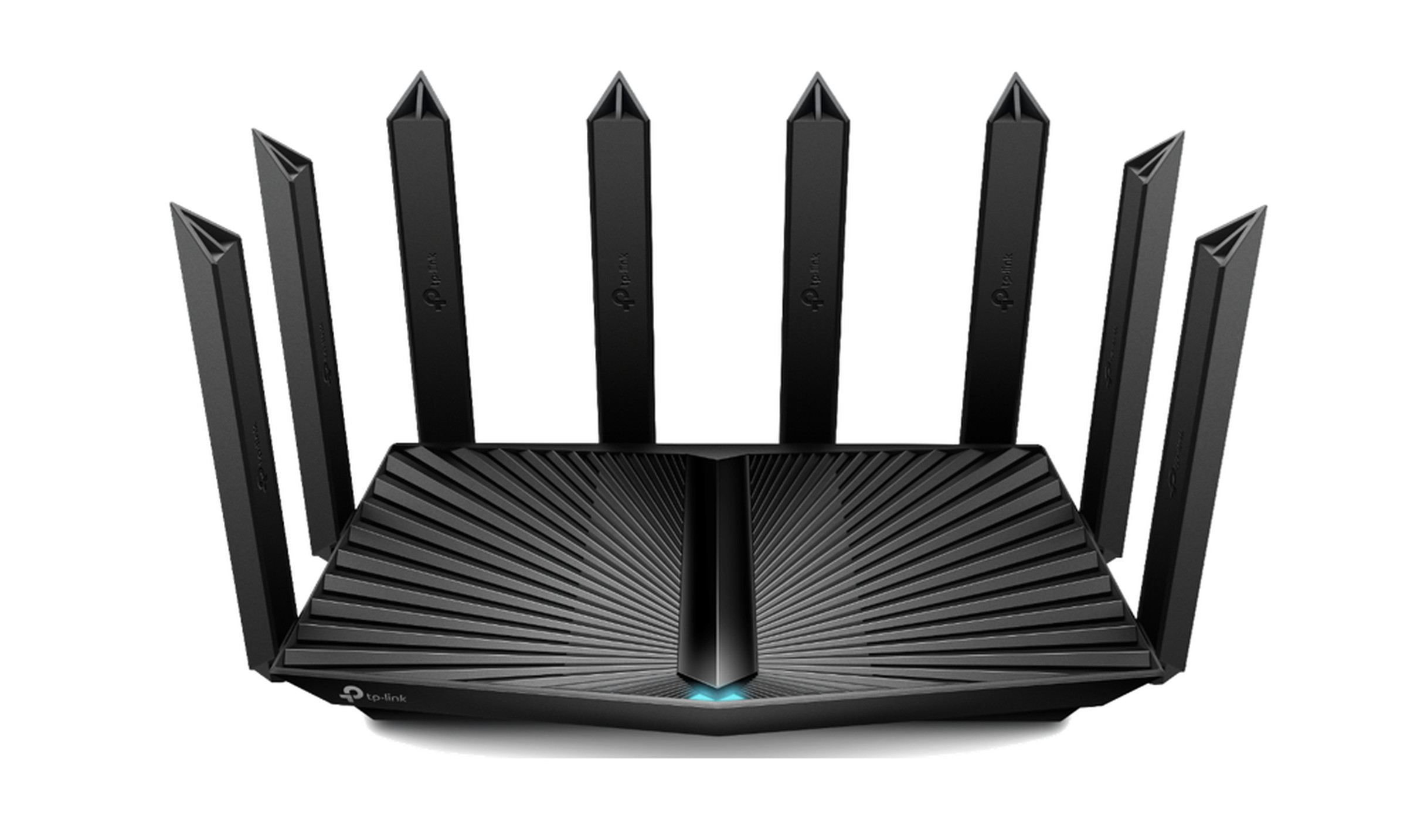 A new take on the spider router, TP-Link’s Archer AX90 is a tri-band Wi-Fi 6 router claiming speeds up to 6.6 Gbps. It comes out in April for $300.