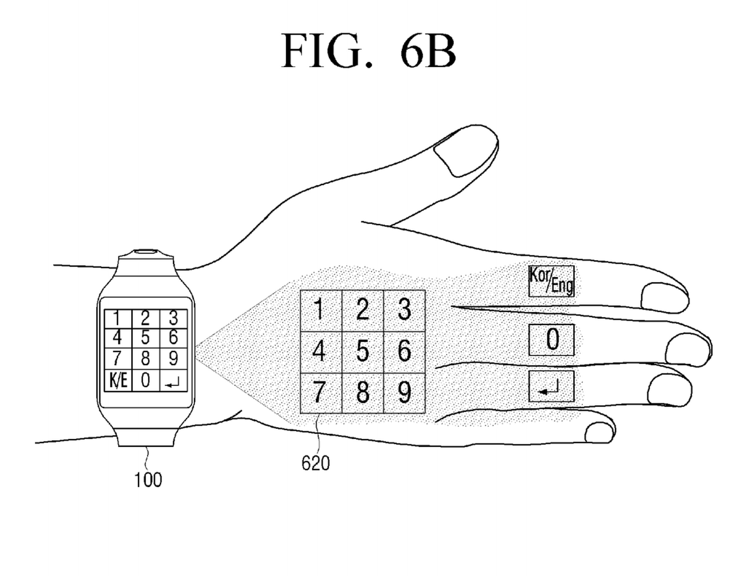 Samsung smart watch projection patent images