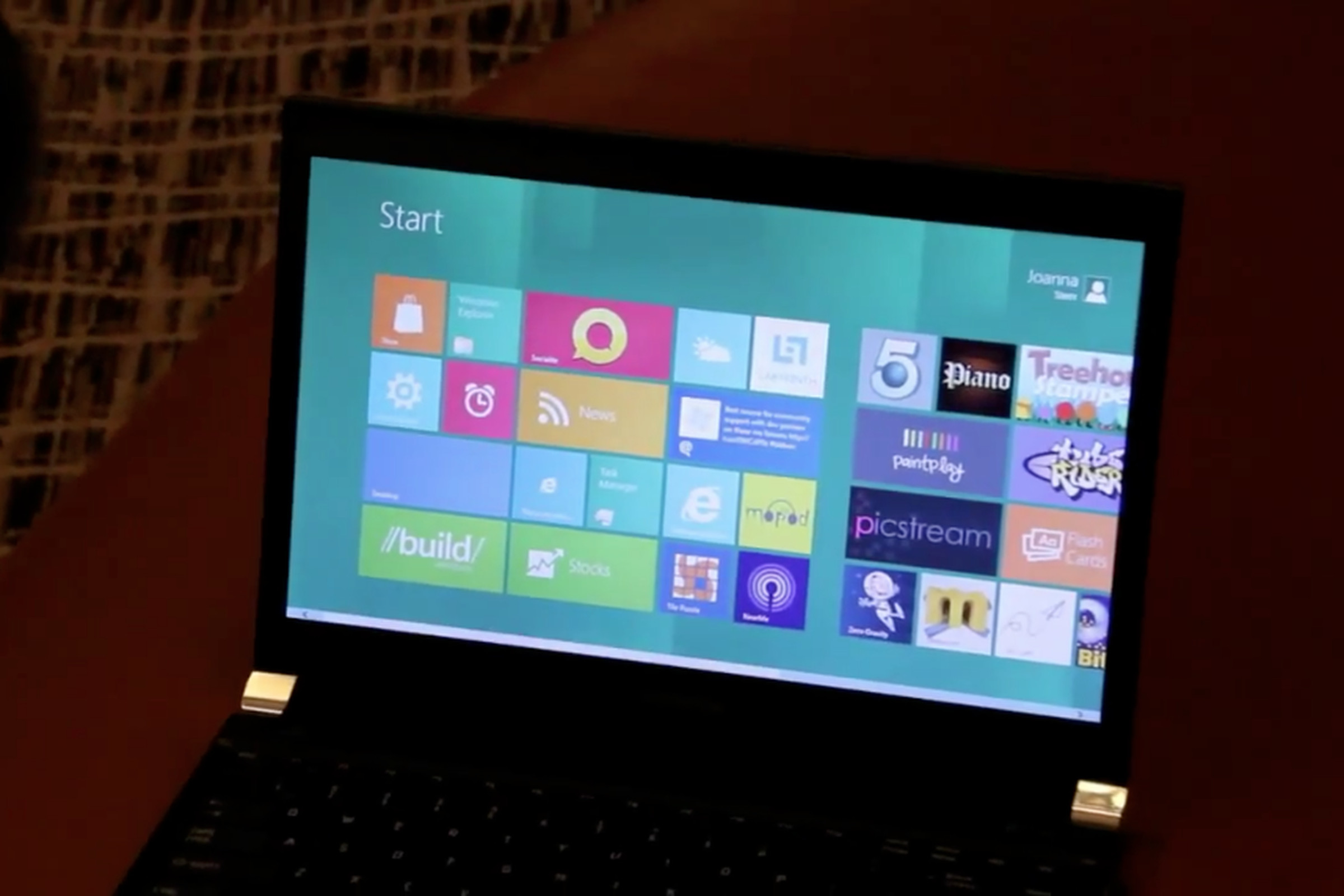 Windows 8 on a laptop