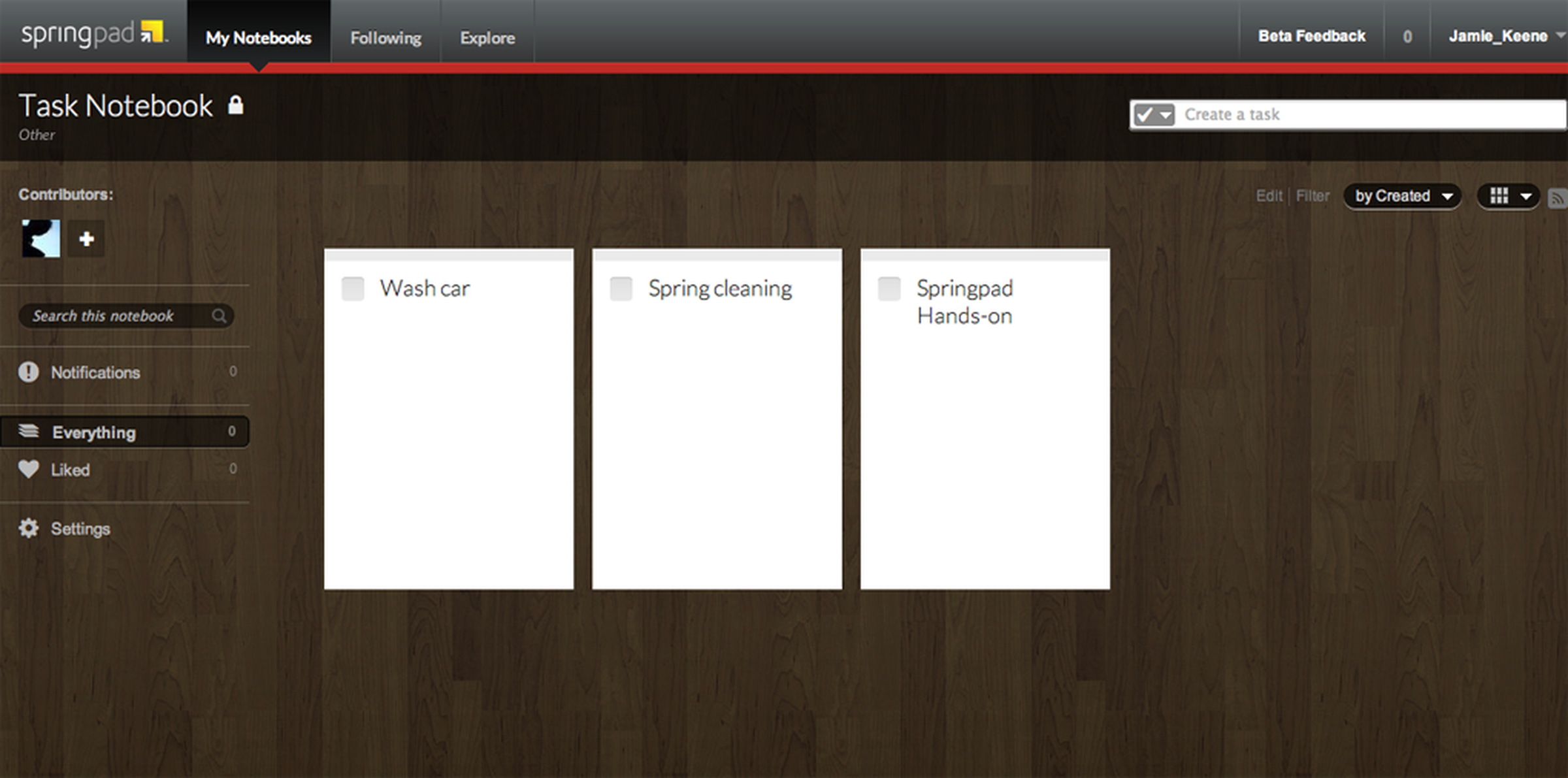 Springpad 3.0 web interface screenshots