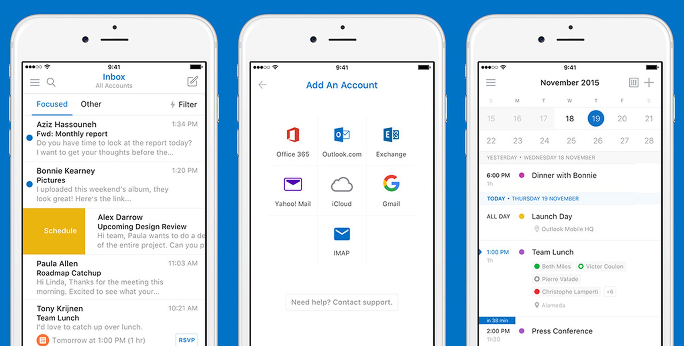 Outlook for iOS update