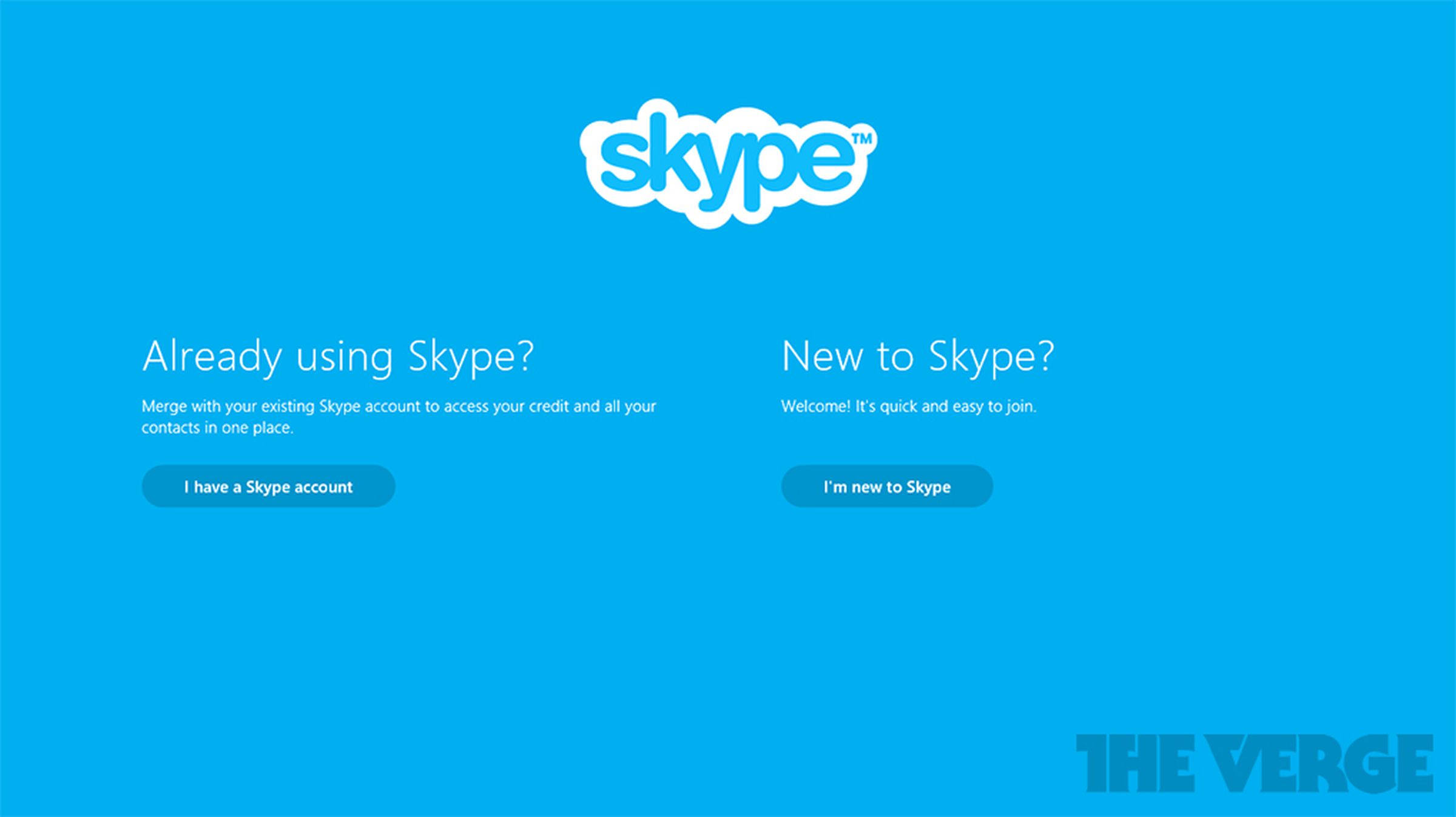 Skype for Windows 8 screenshots