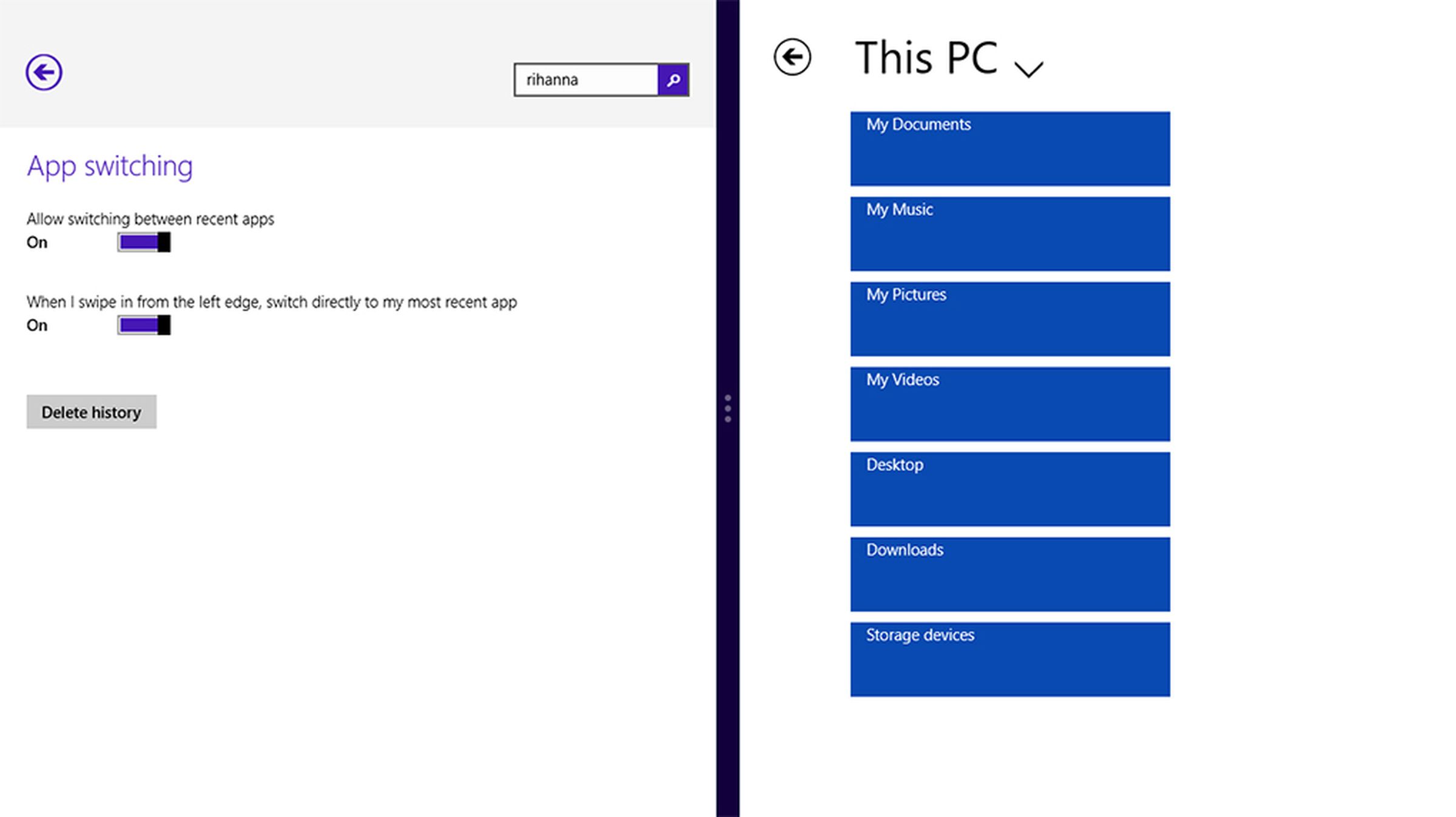 Windows 8.1 (build 9369) screenshots