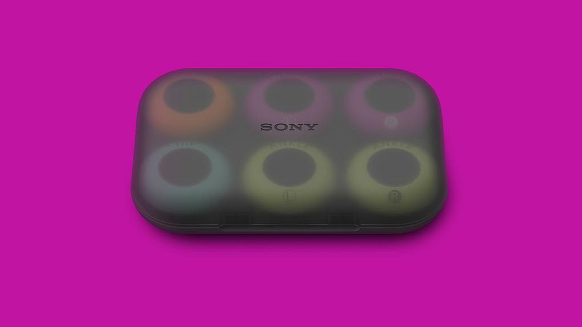 Sony’s Mocopi trackers in a charging carry case