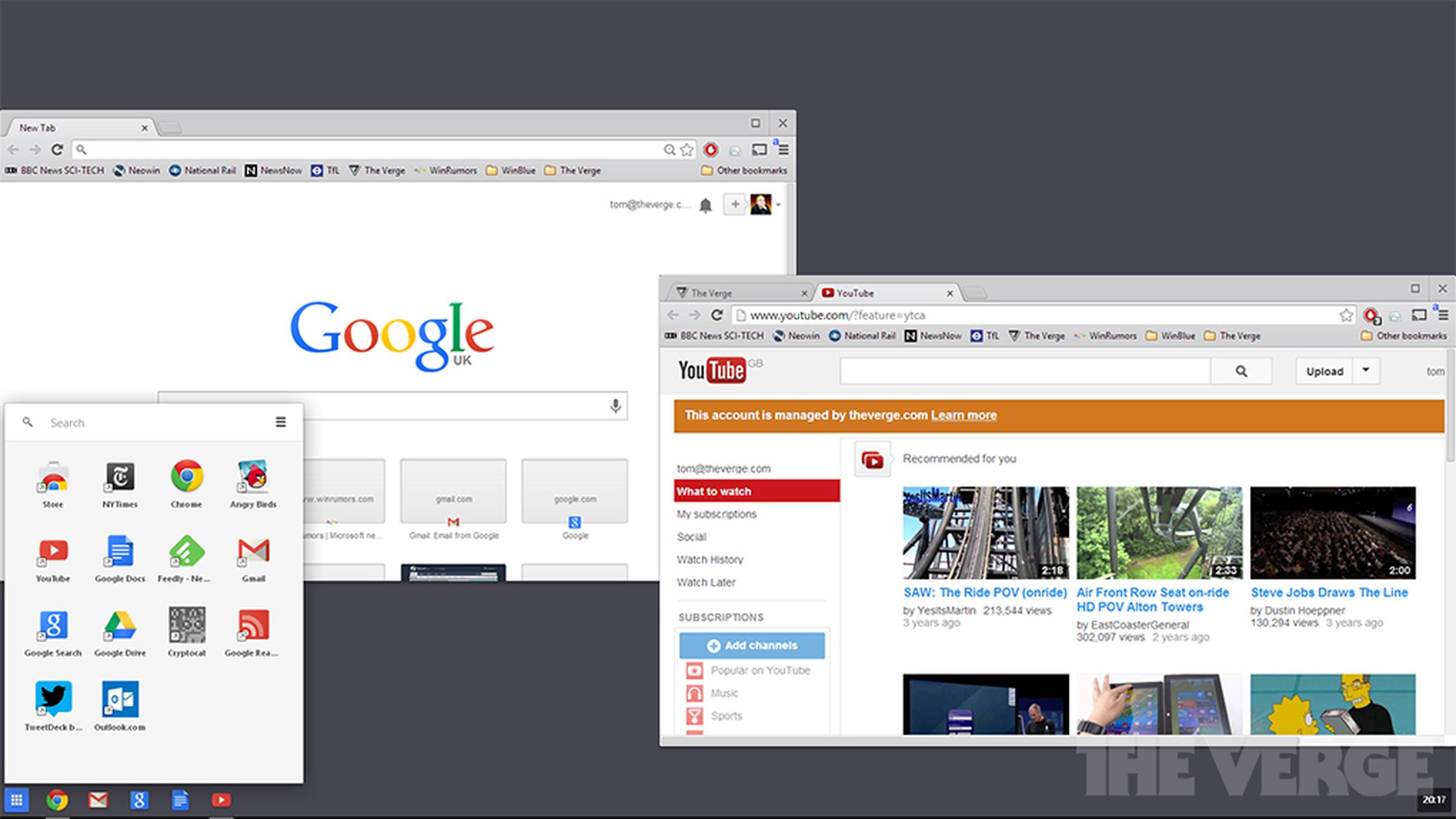 Chrome OS on Windows 8 screenshots