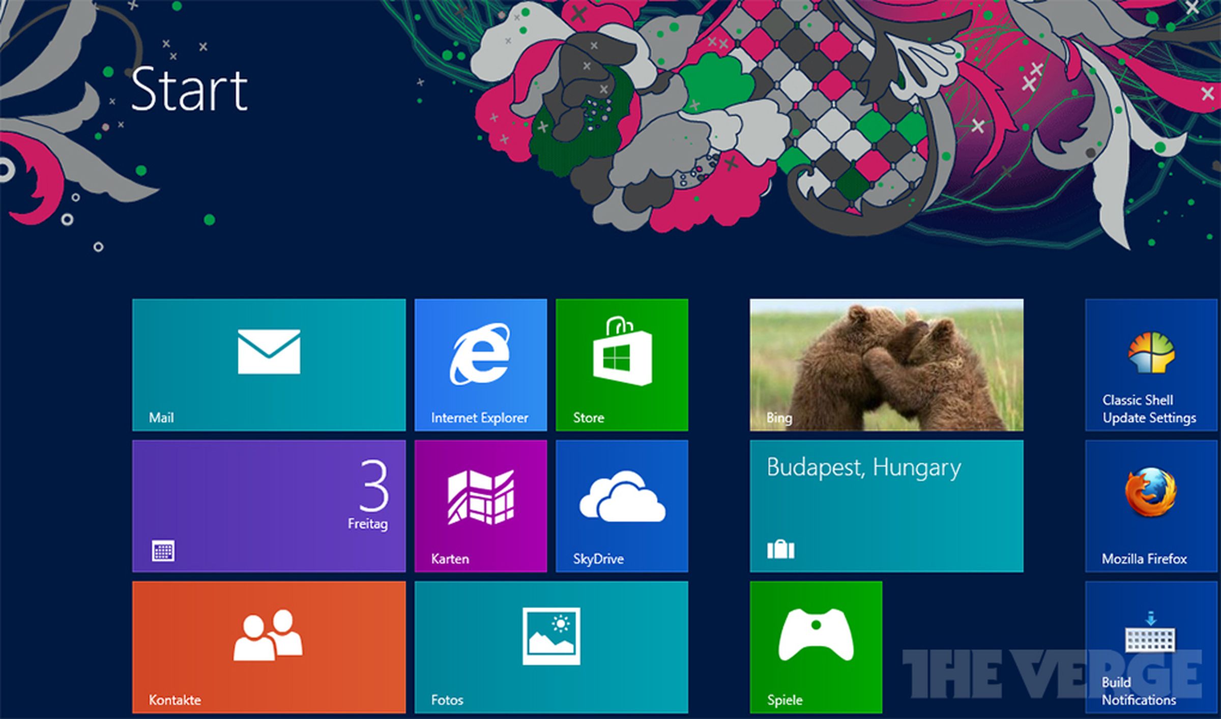 Windows 8 Start Screen patterns screenshots