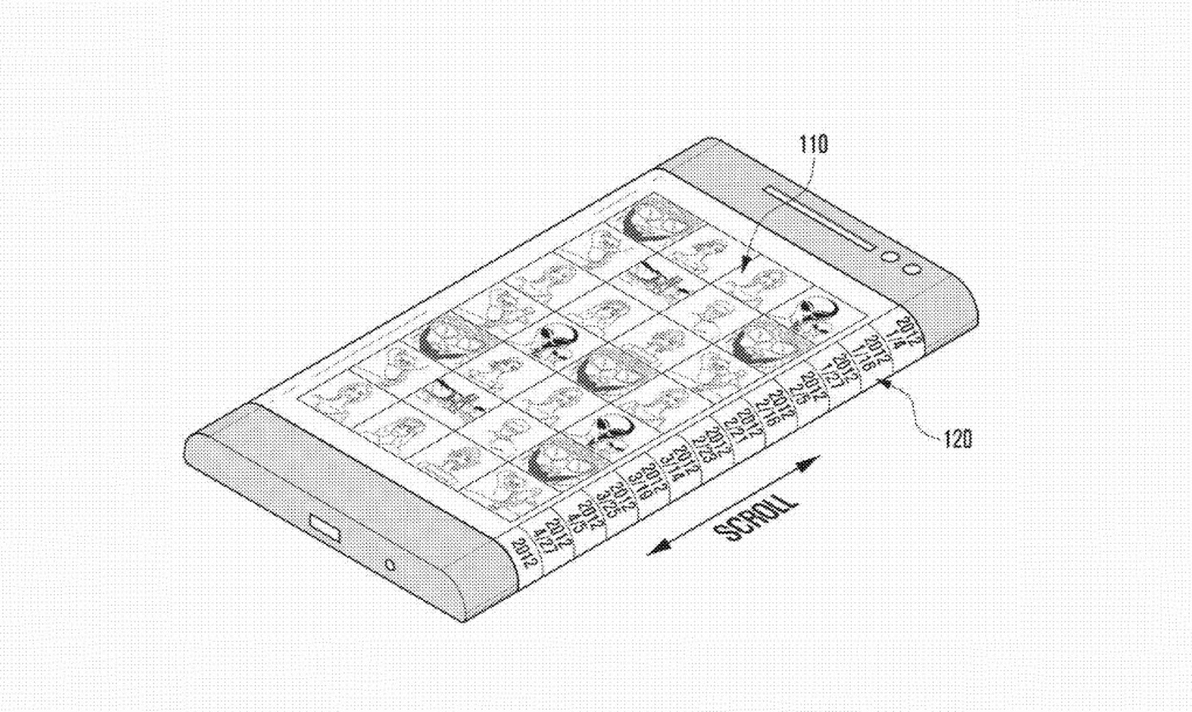 Samsung 'bended display' patent application