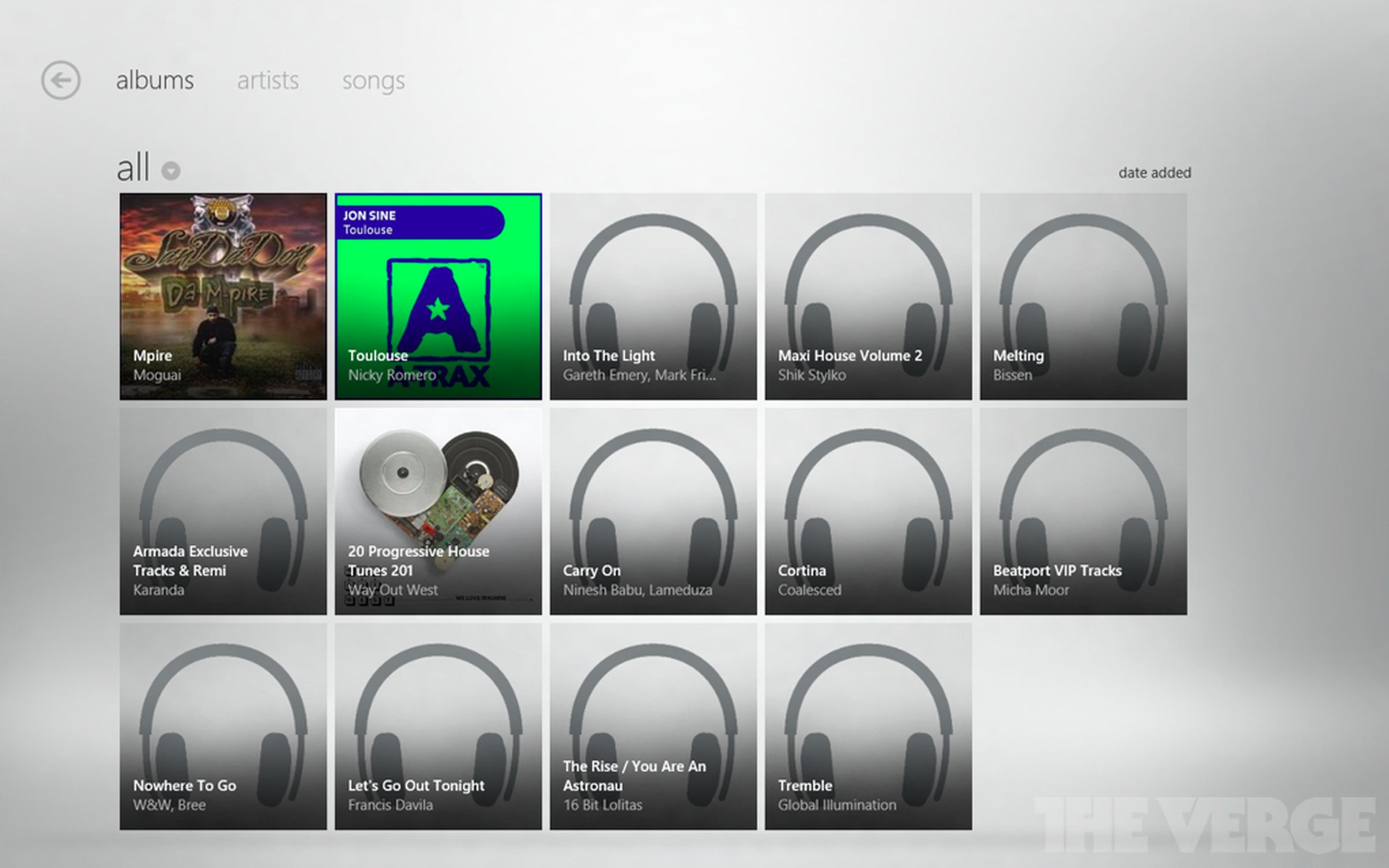 Windows 8 Xbox Live, music, and video screenshots