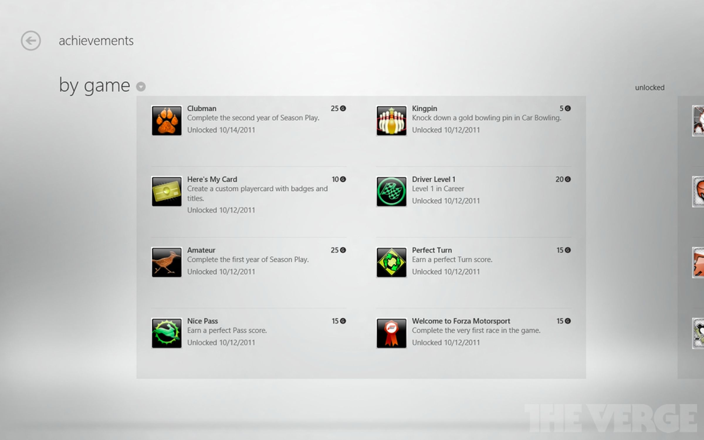 Windows 8 Xbox Live, music, and video screenshots