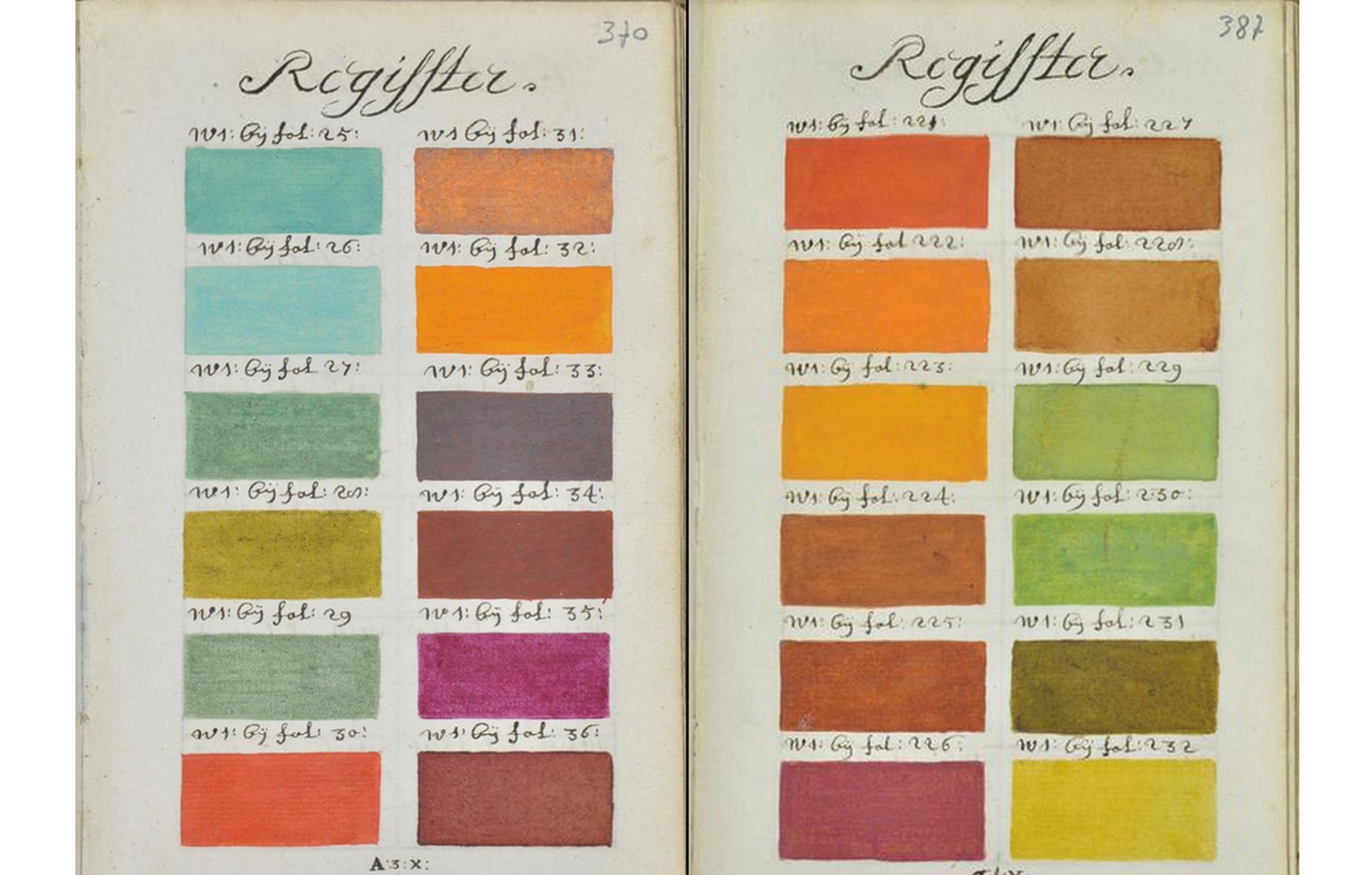 17th century 'Pantone' color catalog gallery