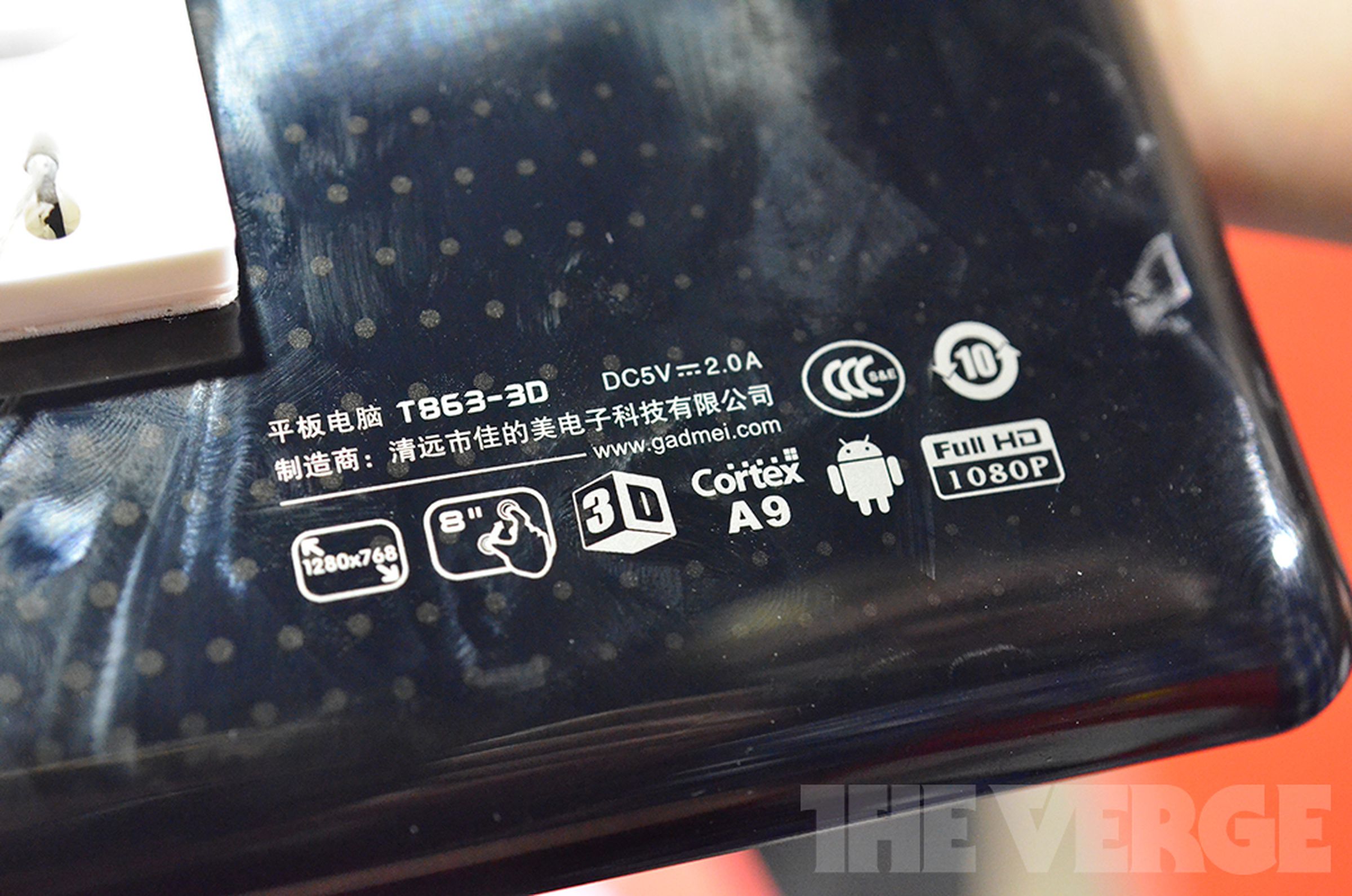Gadmei T863 and E8-3D glasses-free 3D Ice Cream Sandwich tablets hands-on photos