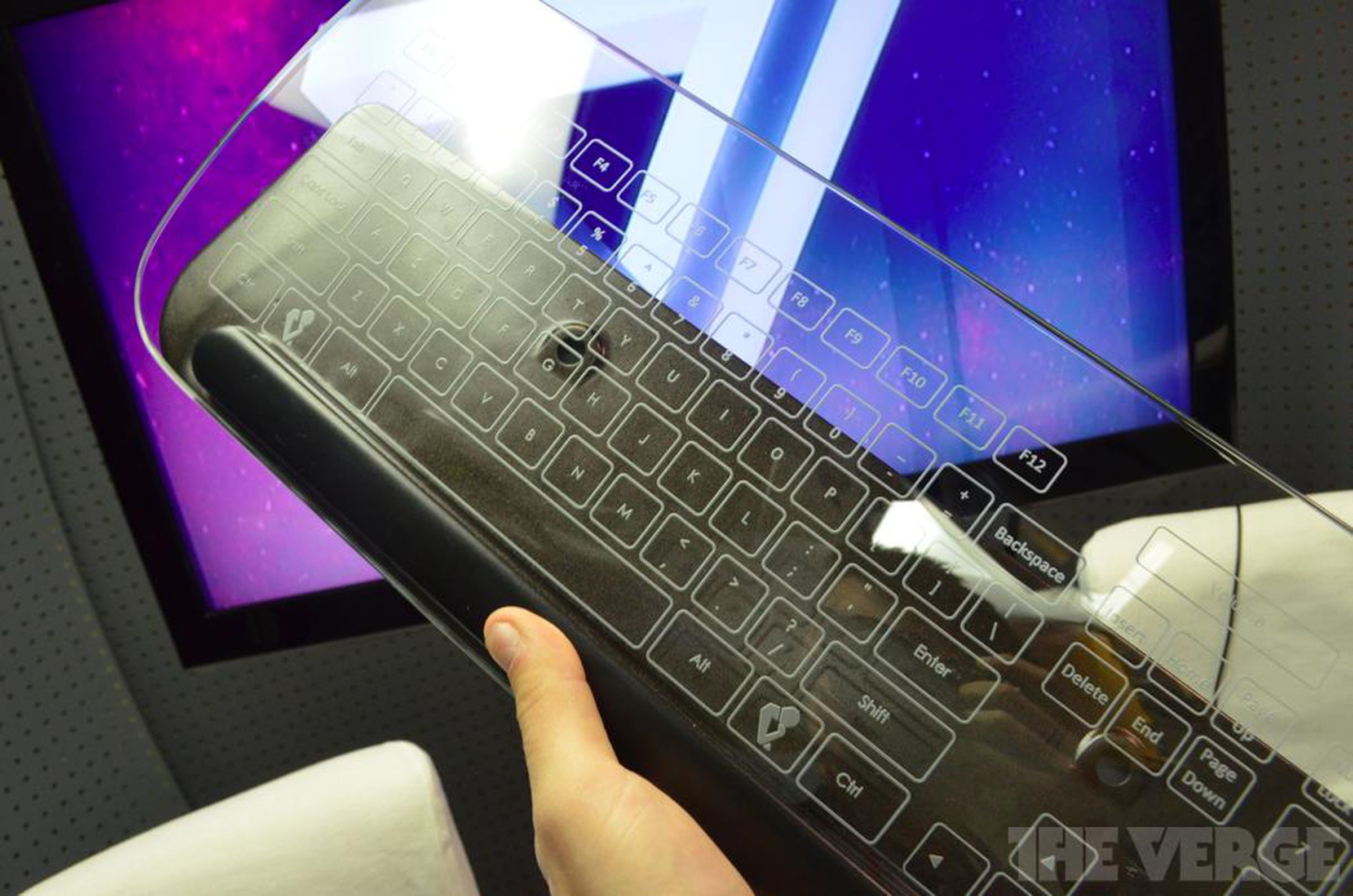 Glass Multitouch Keyboard hands-on pictures