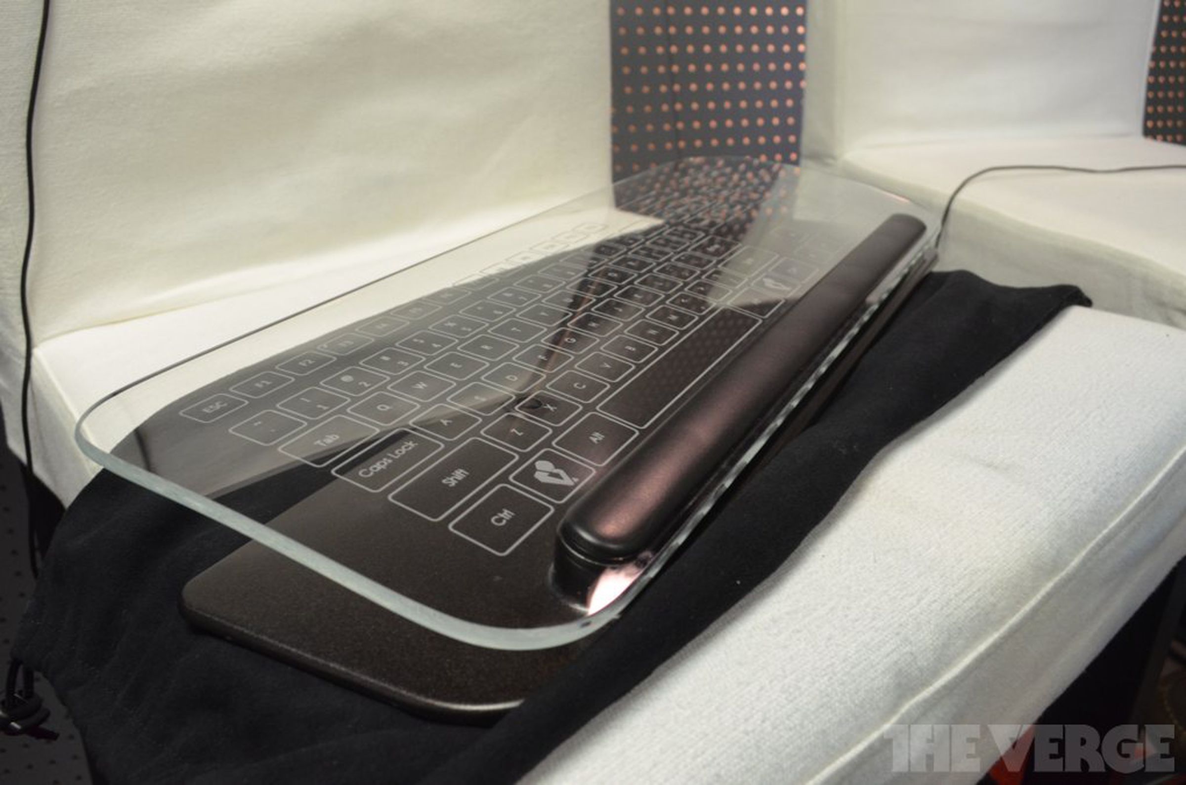 Glass Multitouch Keyboard hands-on pictures