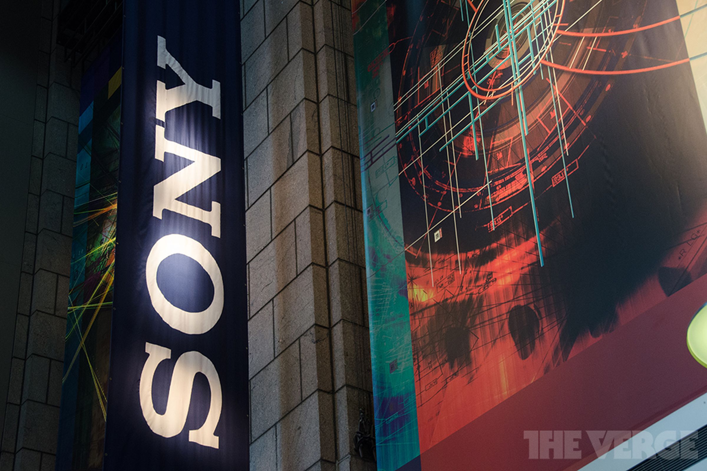 Sony logo NYC HQ (STOCK)