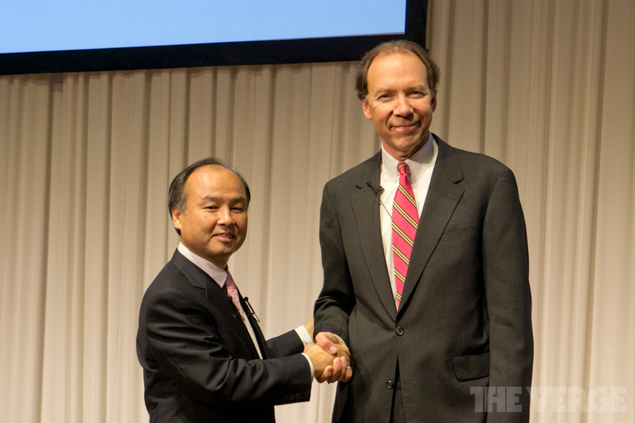 SoftBank CEO Masayoshi Son and Sprint CEO Dan Hesse