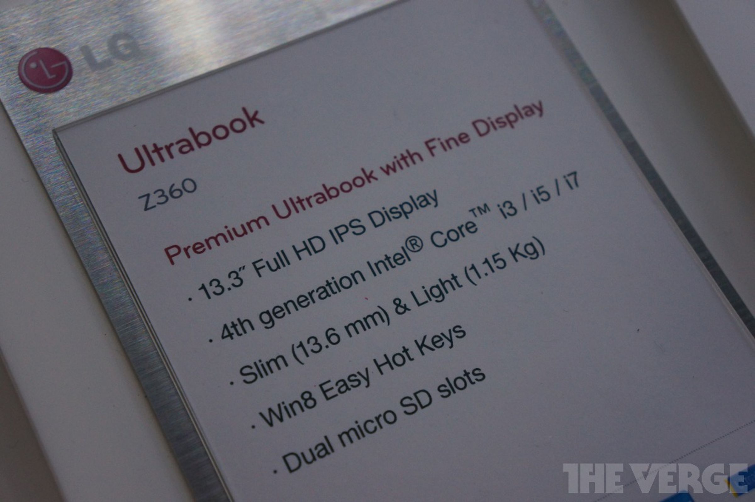 LG Z360 ultrabook hands-on photos