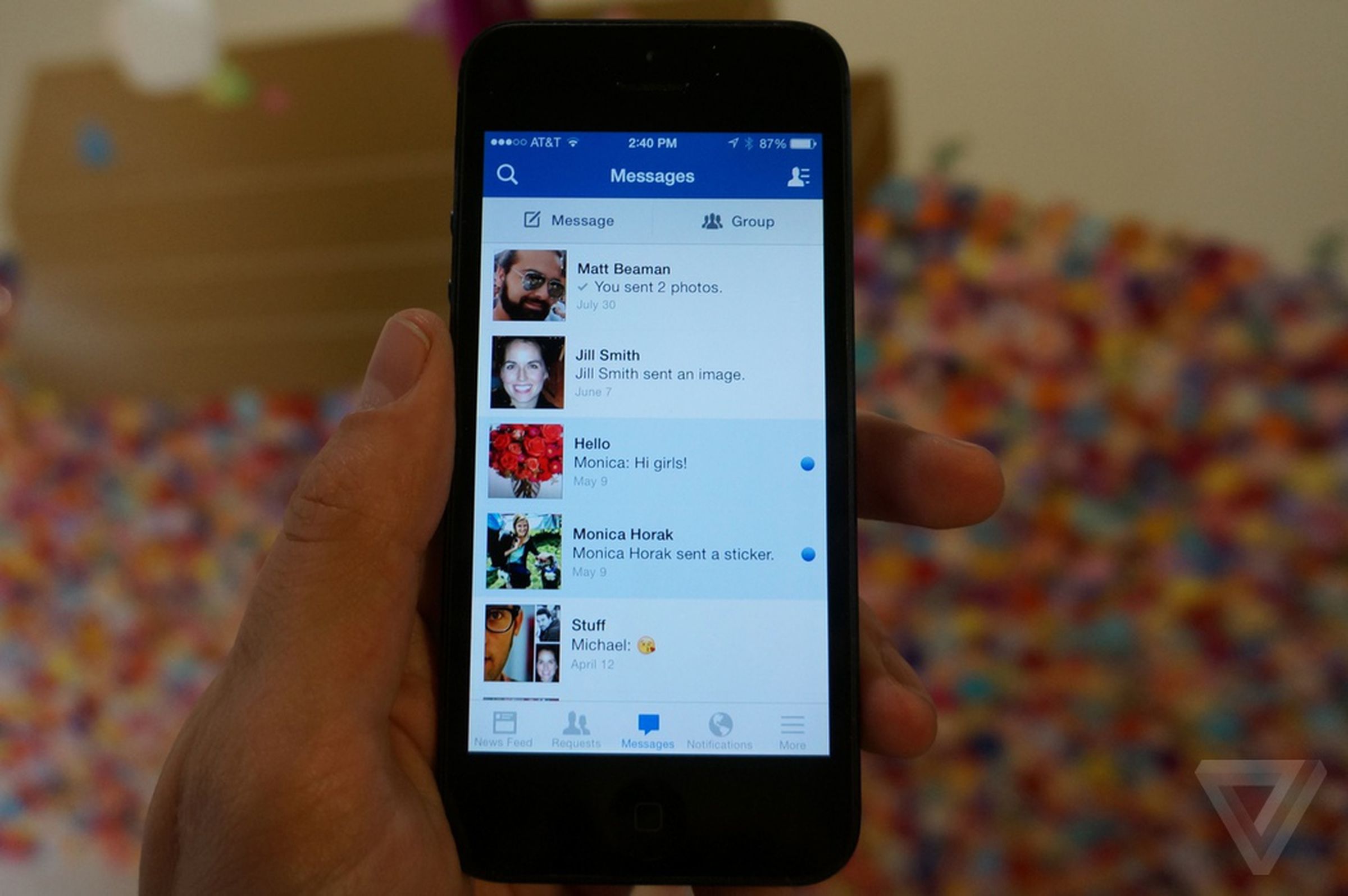 Facebook iOS 7 redesign hands-on photos