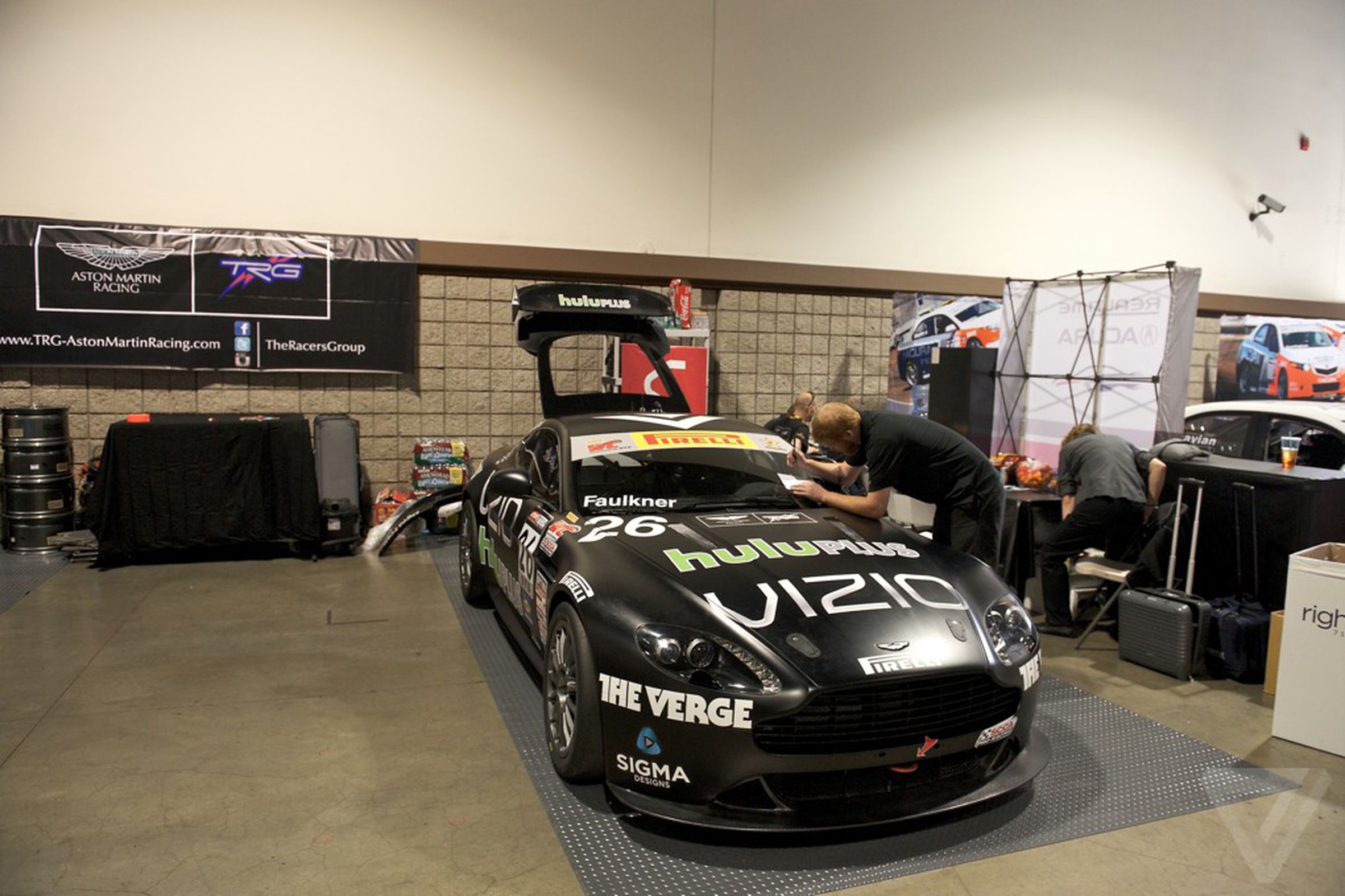 Vizio / Hulu Aston Martin Vantage GT4 with Verge logo
