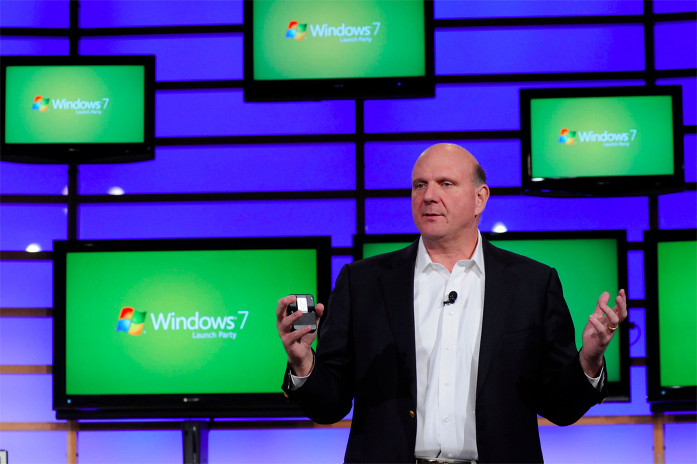 Microsoft Windows 7 launch Steve Ballmer