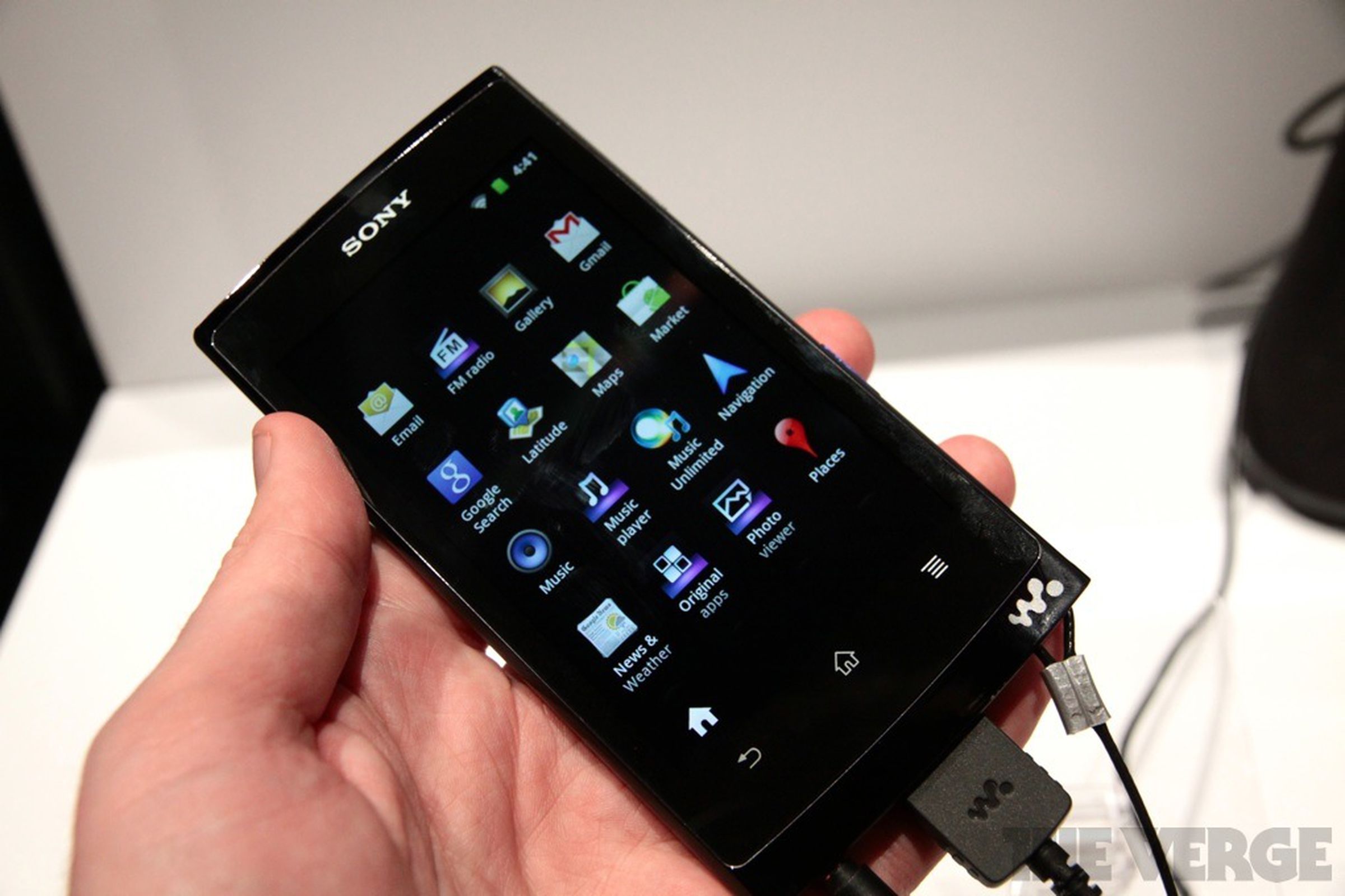 Sony Walkman Z1000 media player hands-on photos