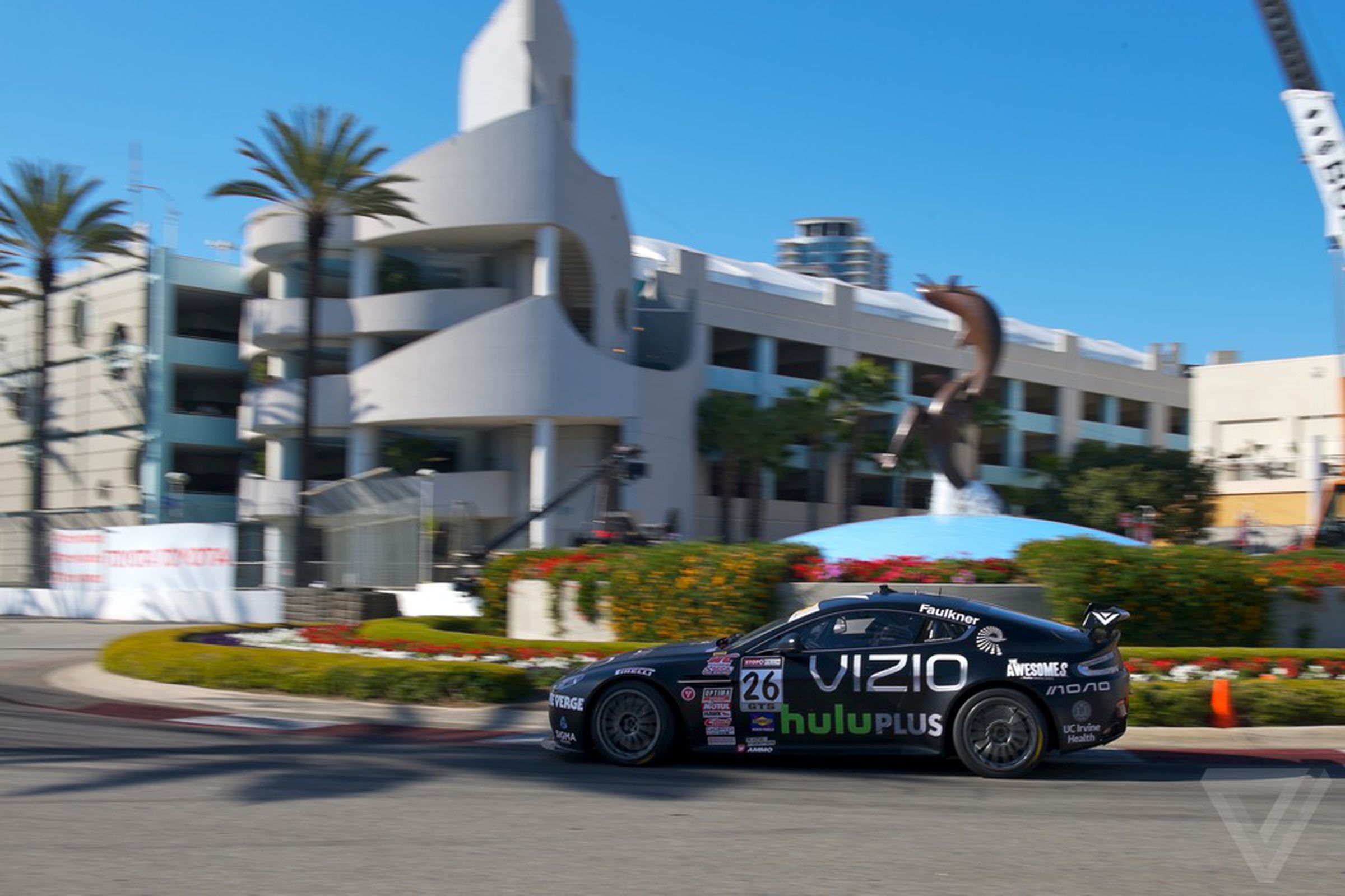 Vizio / Hulu Aston Martin Vantage GT4 with Verge logo