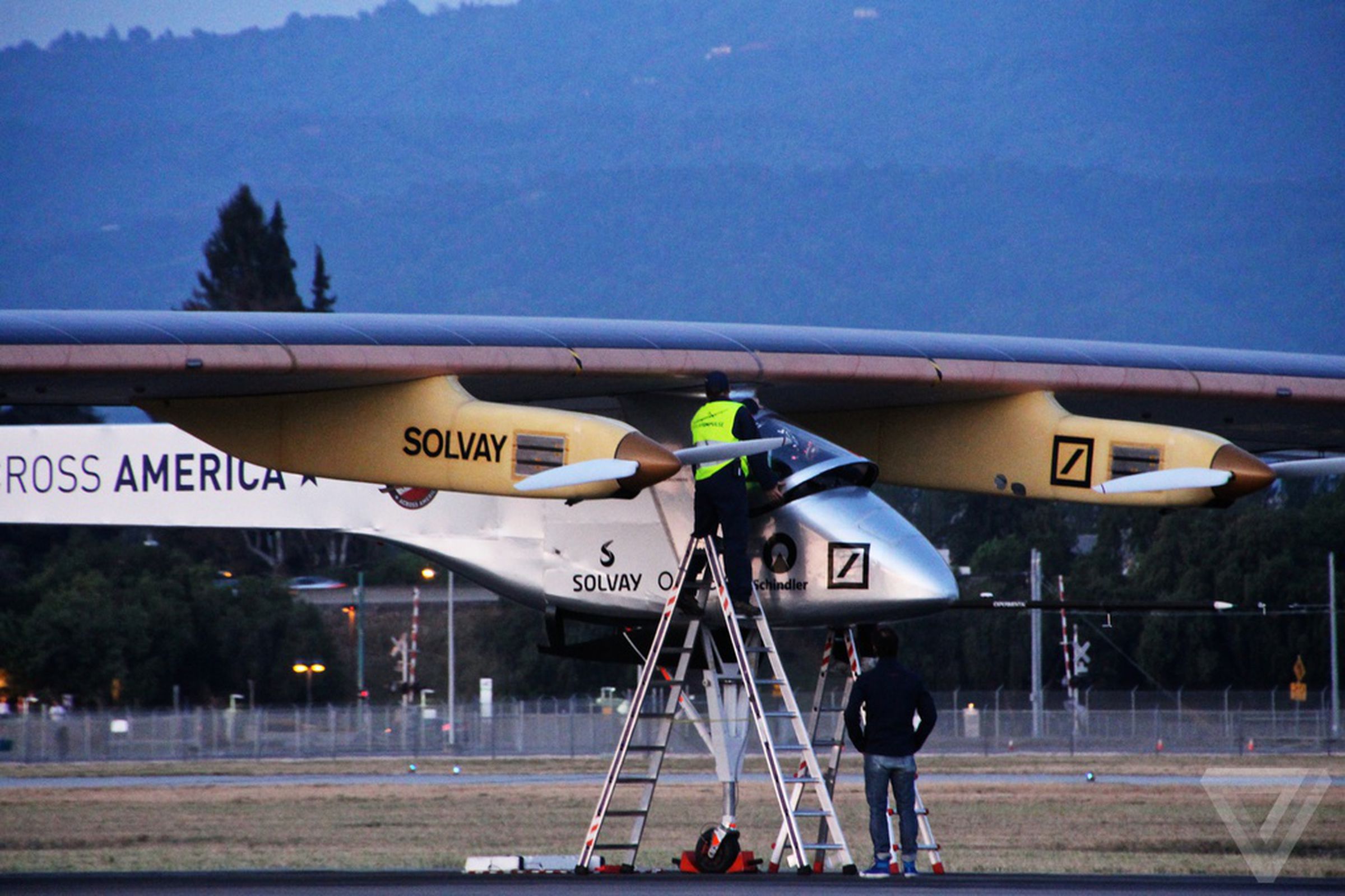 Solar Impulse plane at Moffett Field, May 3rd, 2013