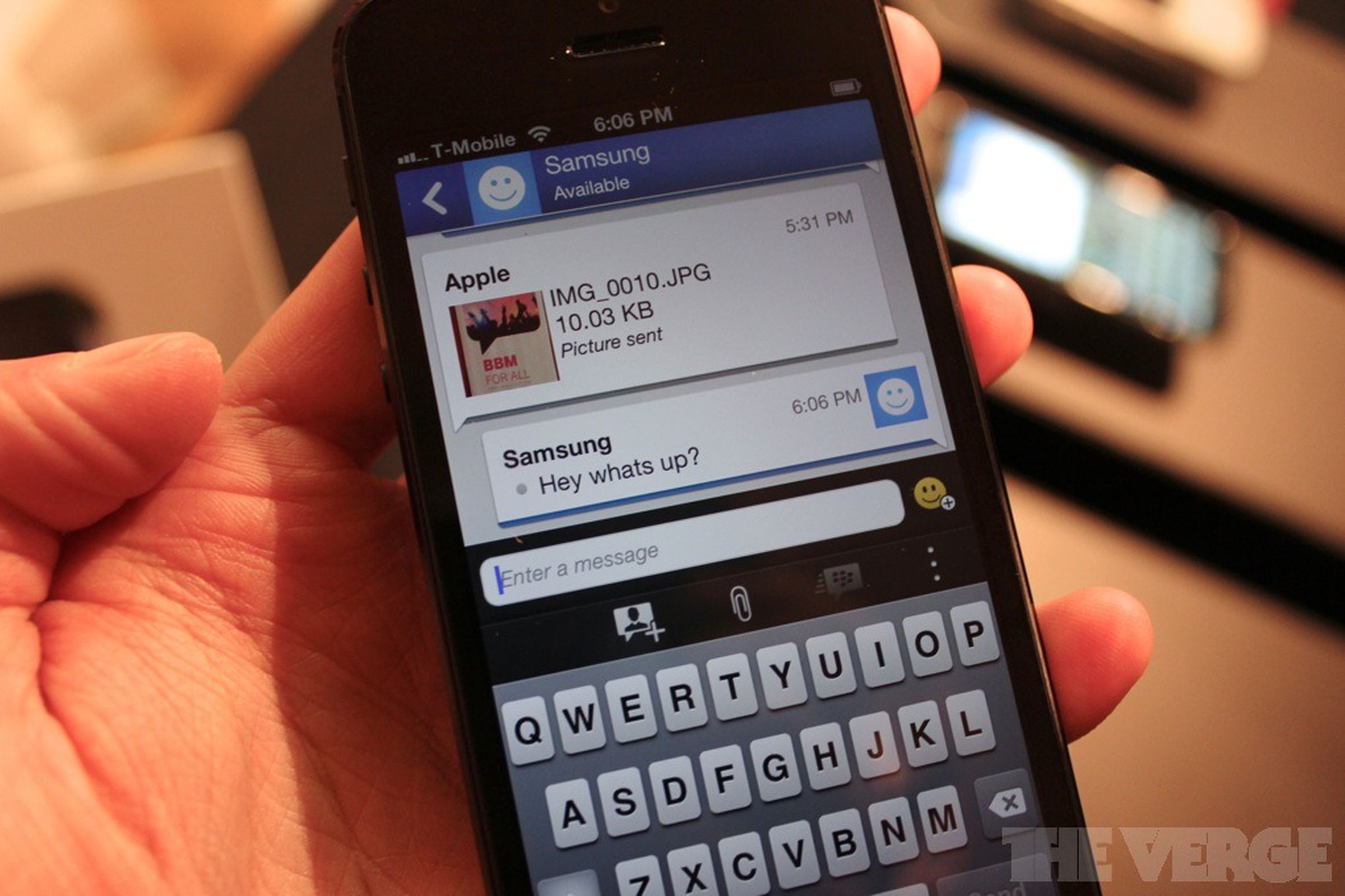 BlackBerry Z30 and BBM for iOS