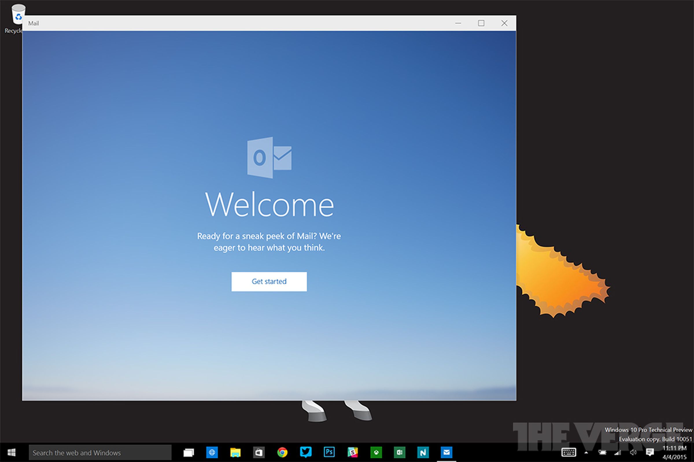 Windows 10 Mail and Calendar apps screenshots