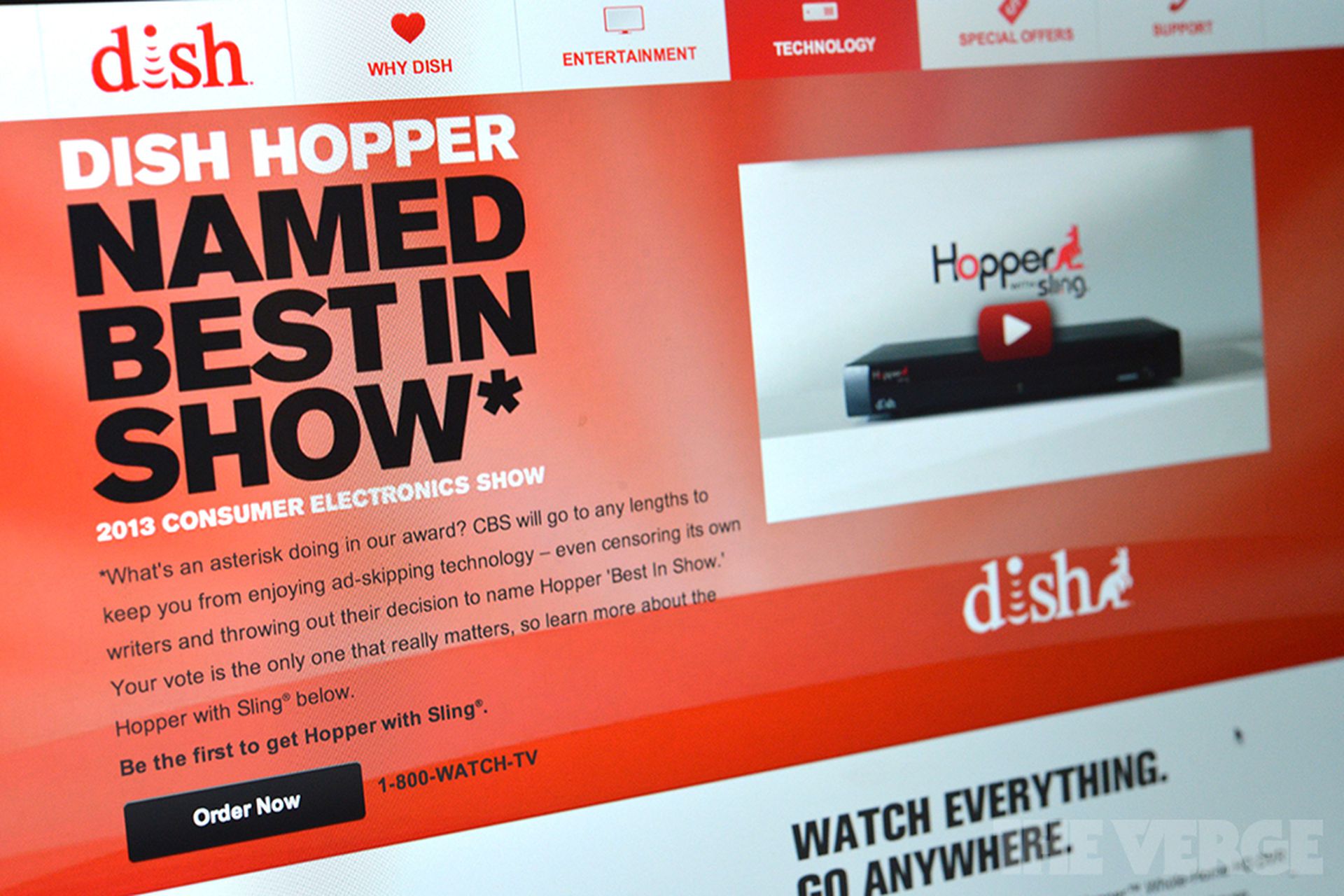 Dish gives Hopper the award denied to it by CBS The Verge