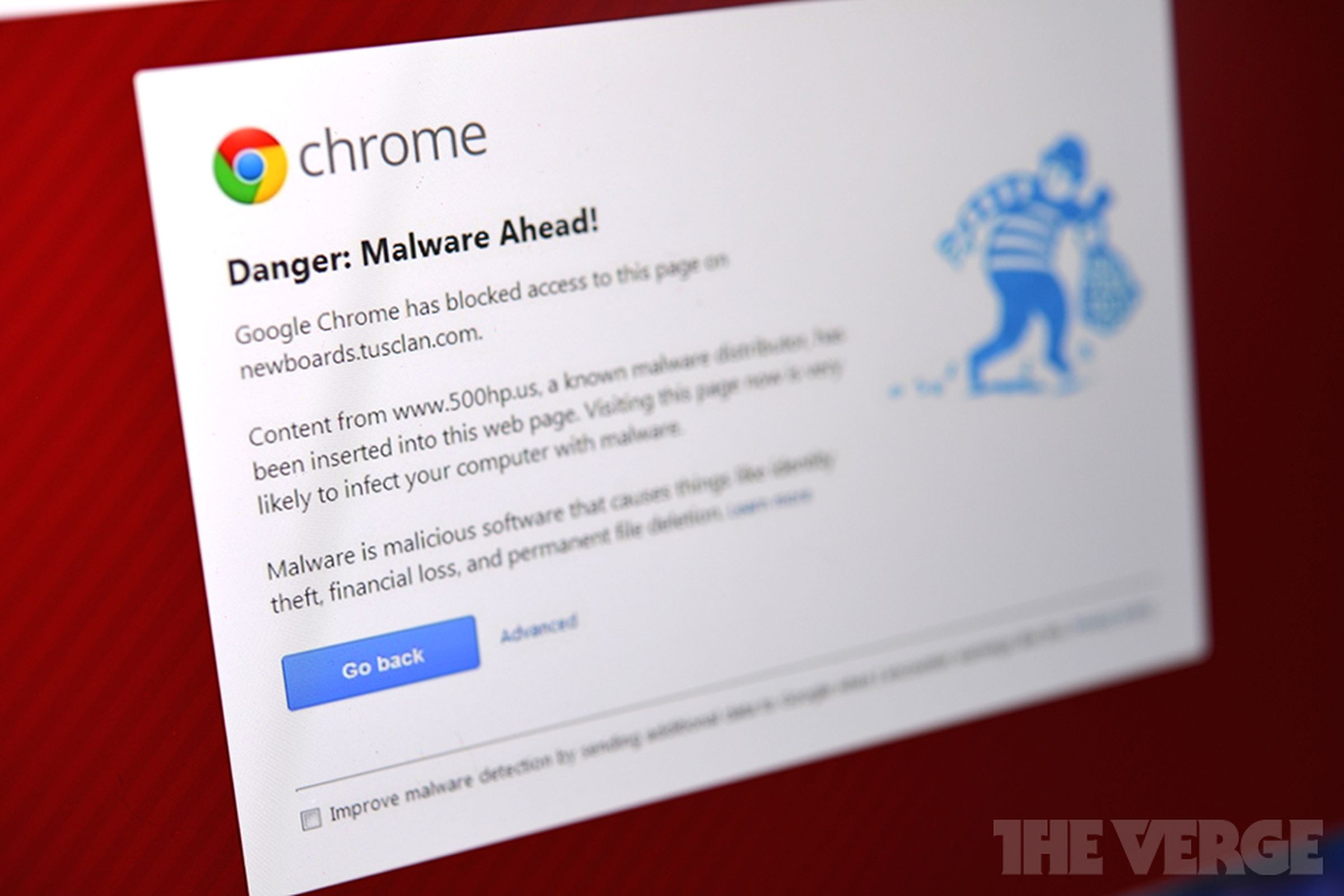 Google Chrome Malware Warning (STOCK)