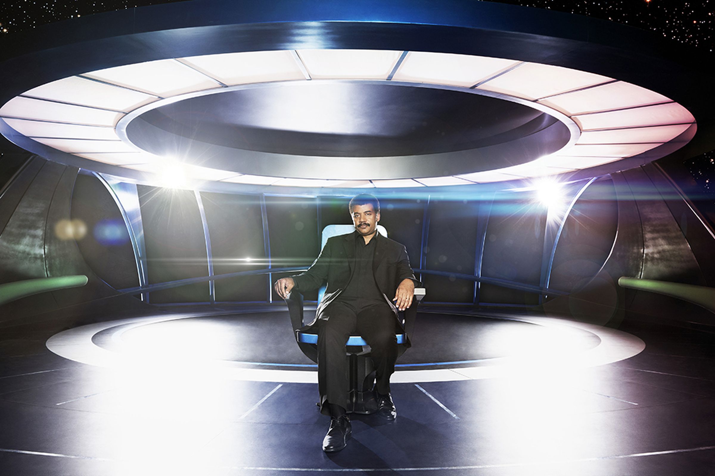 Neil deGrasse Tyson in a promotional image for Fox's 'Cosmos: A Spacetime Odyssey'