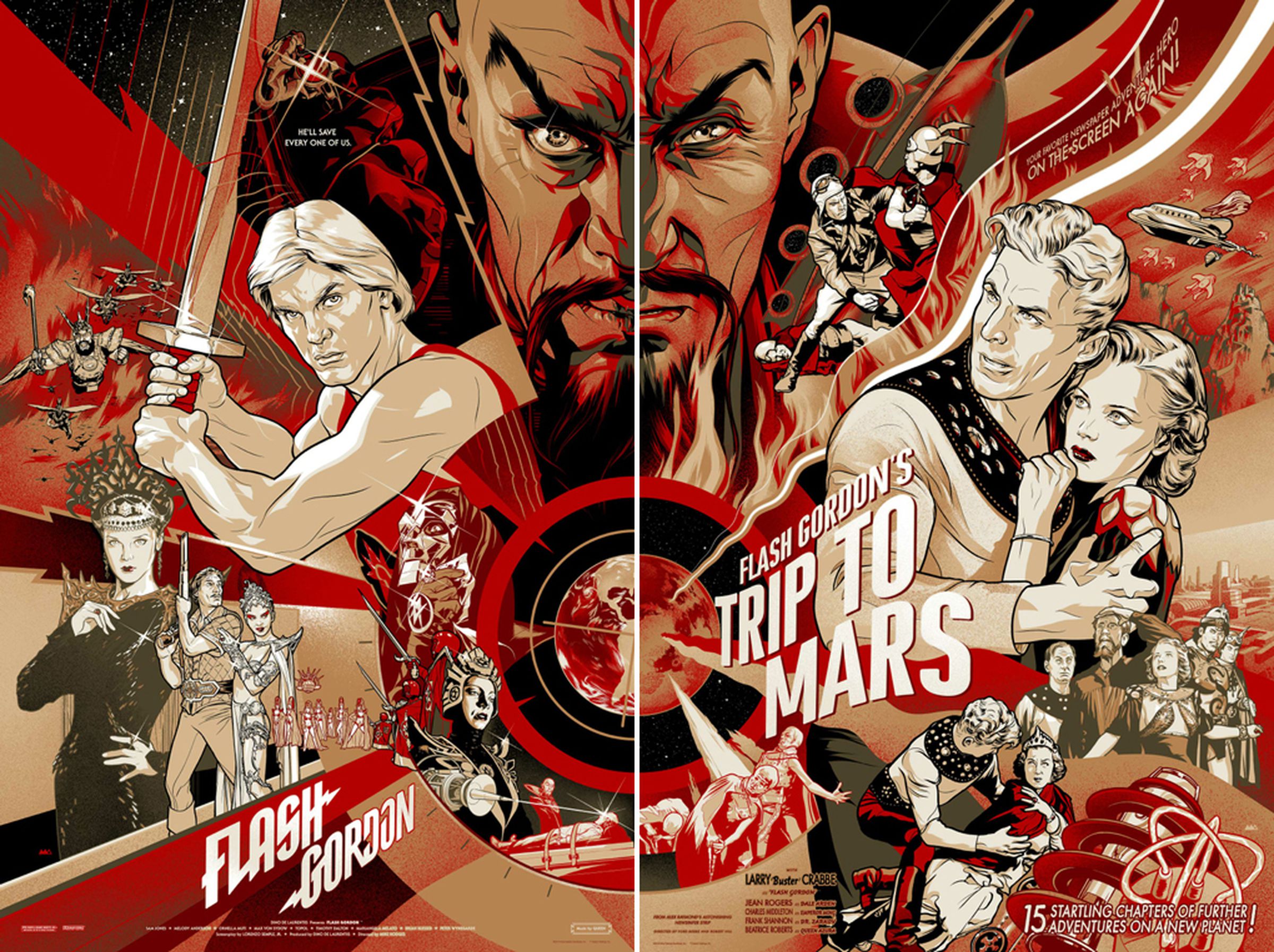 Mondo sci-fi movie poster exhibit with Kevin Tong and Martin Ansin