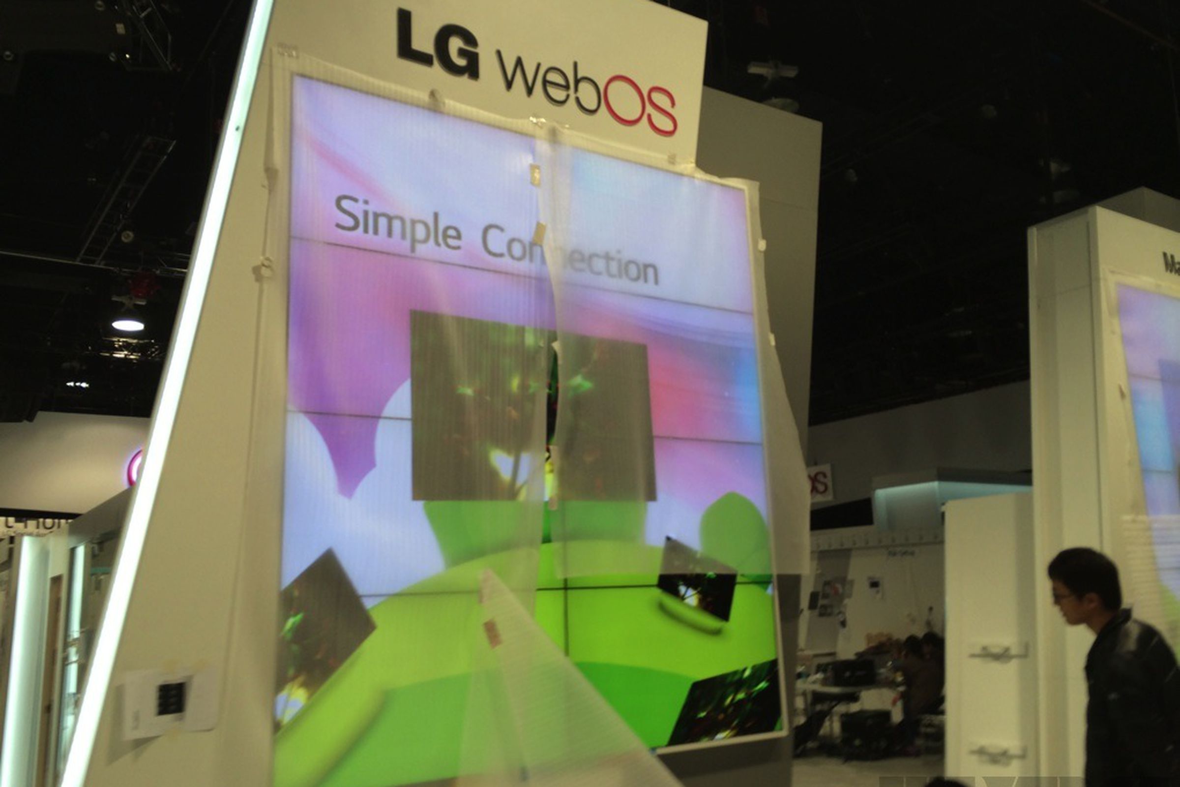 LG webOS TV CES show floor